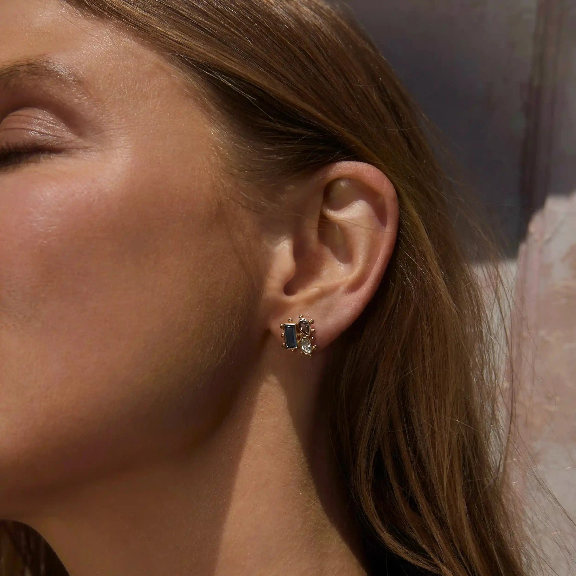Awe Inspired - Mosaic Gemstone Studs -
