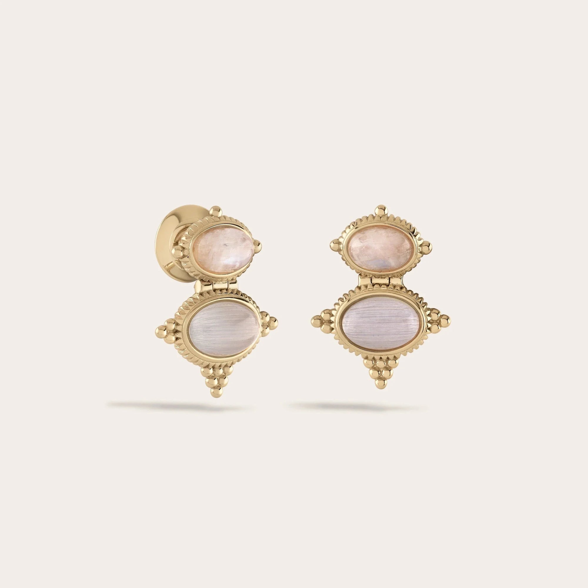 Awe Inspired - Oracle Drop Studs - 14K Yellow Gold Vermeil