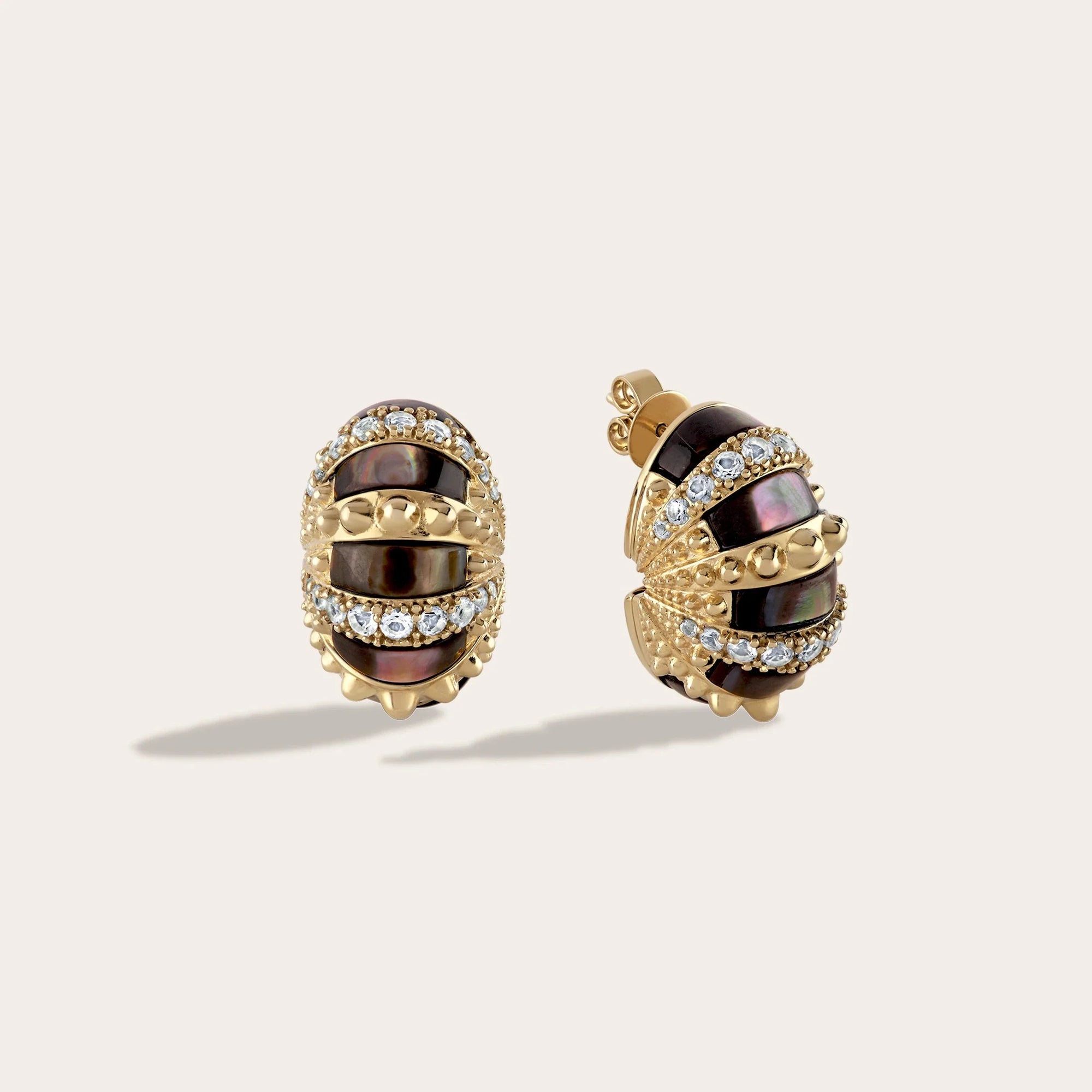 Awe Inspired - Sea Urchin Statement Studs - 14K Yellow Gold Vermeil