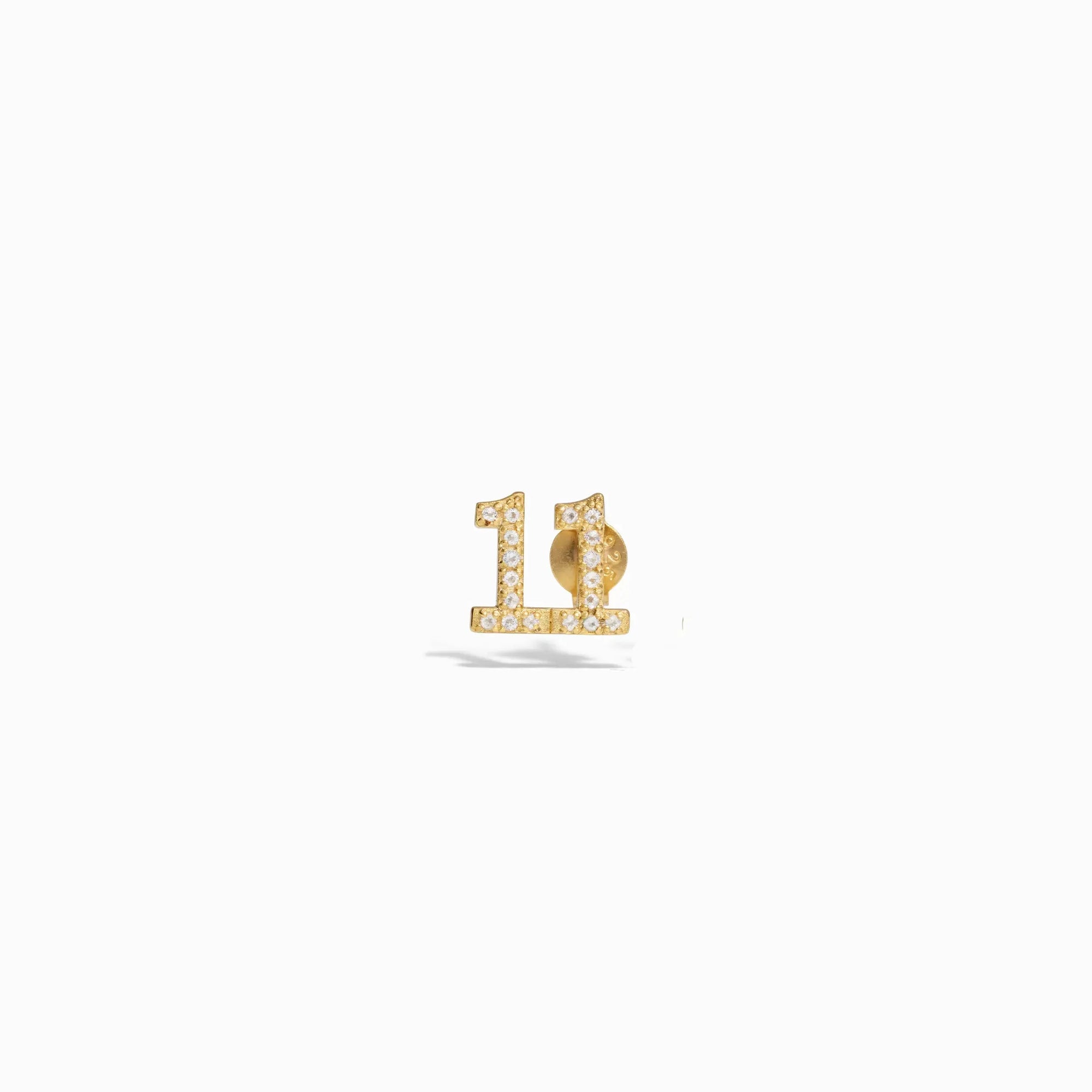 Awe Inspired - 11:11 Studs - 14K Yellow Gold Vermeil Single