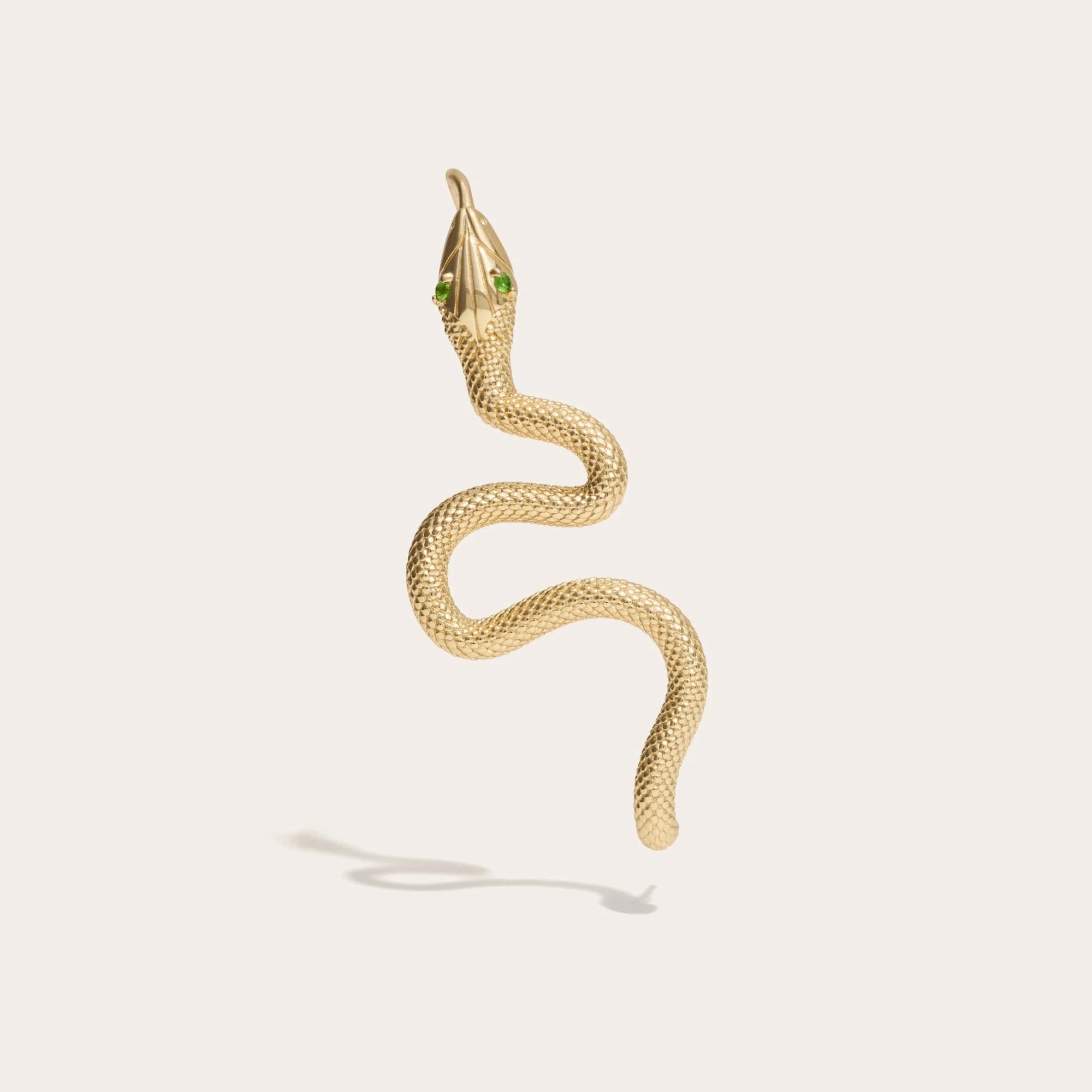 Awe Inspired - Snake Ear Pin - 14K Yellow Gold Vermeil