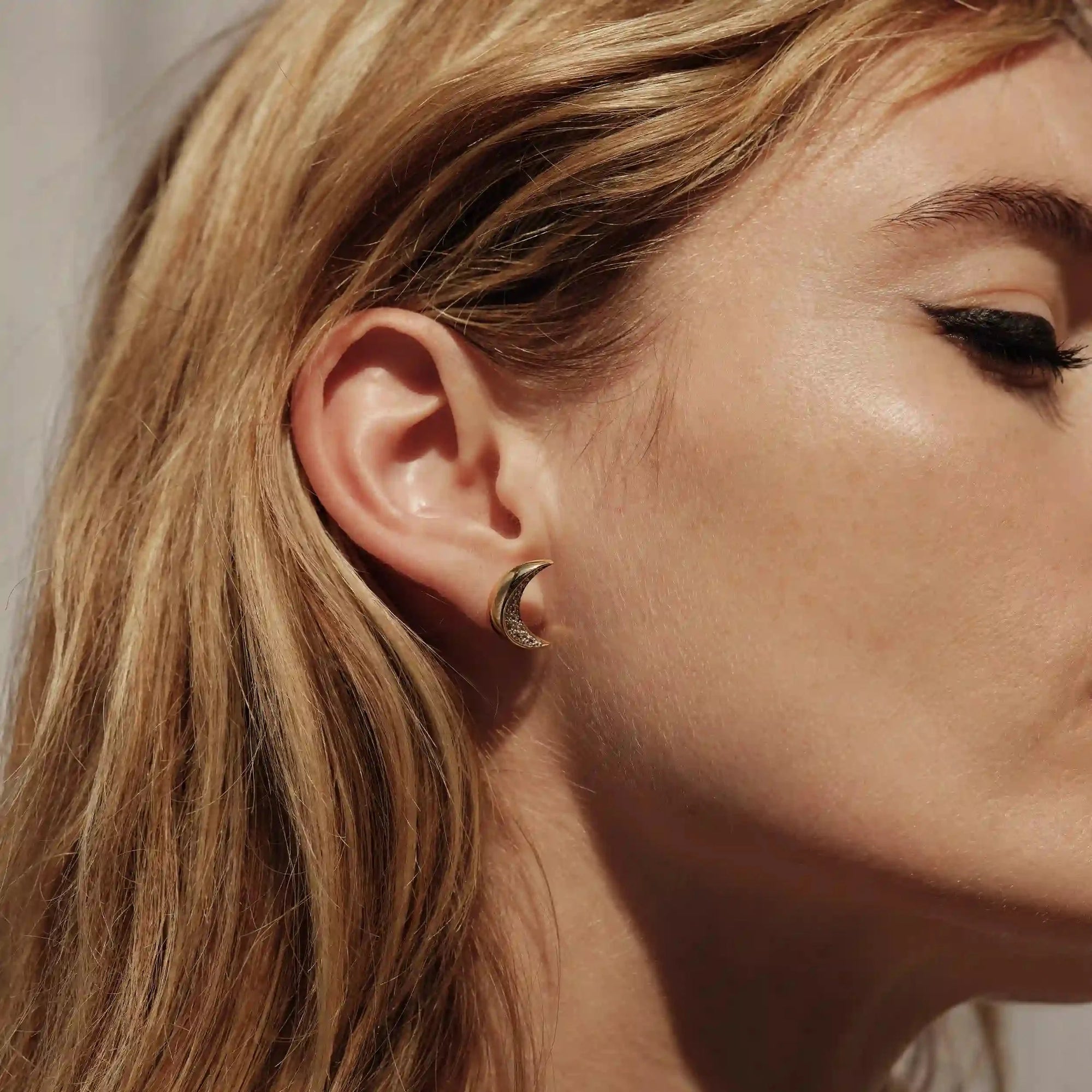 Awe Inspired - Pavé Moon Studs -
