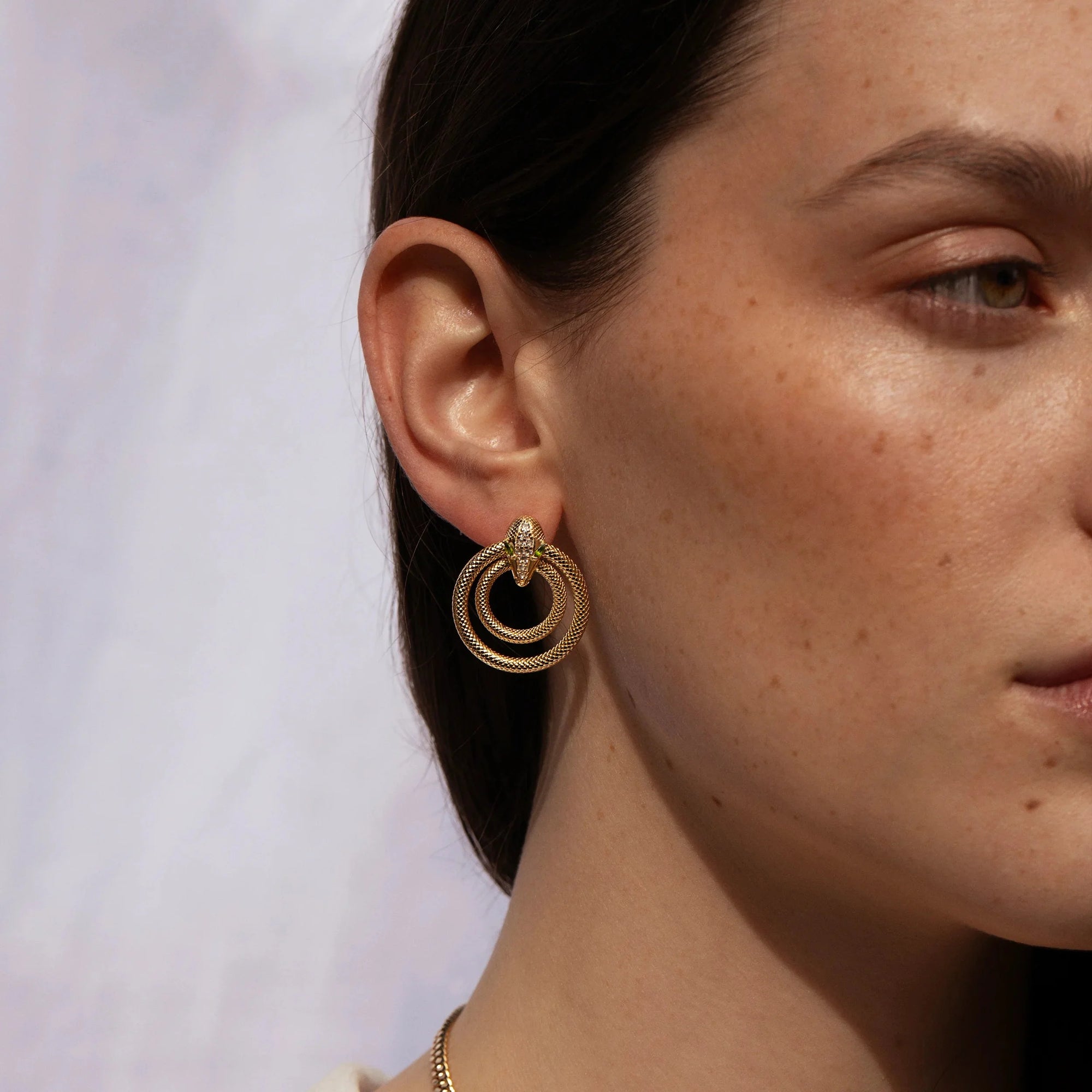 Awe Inspired - Snake Doorknocker Earrings -