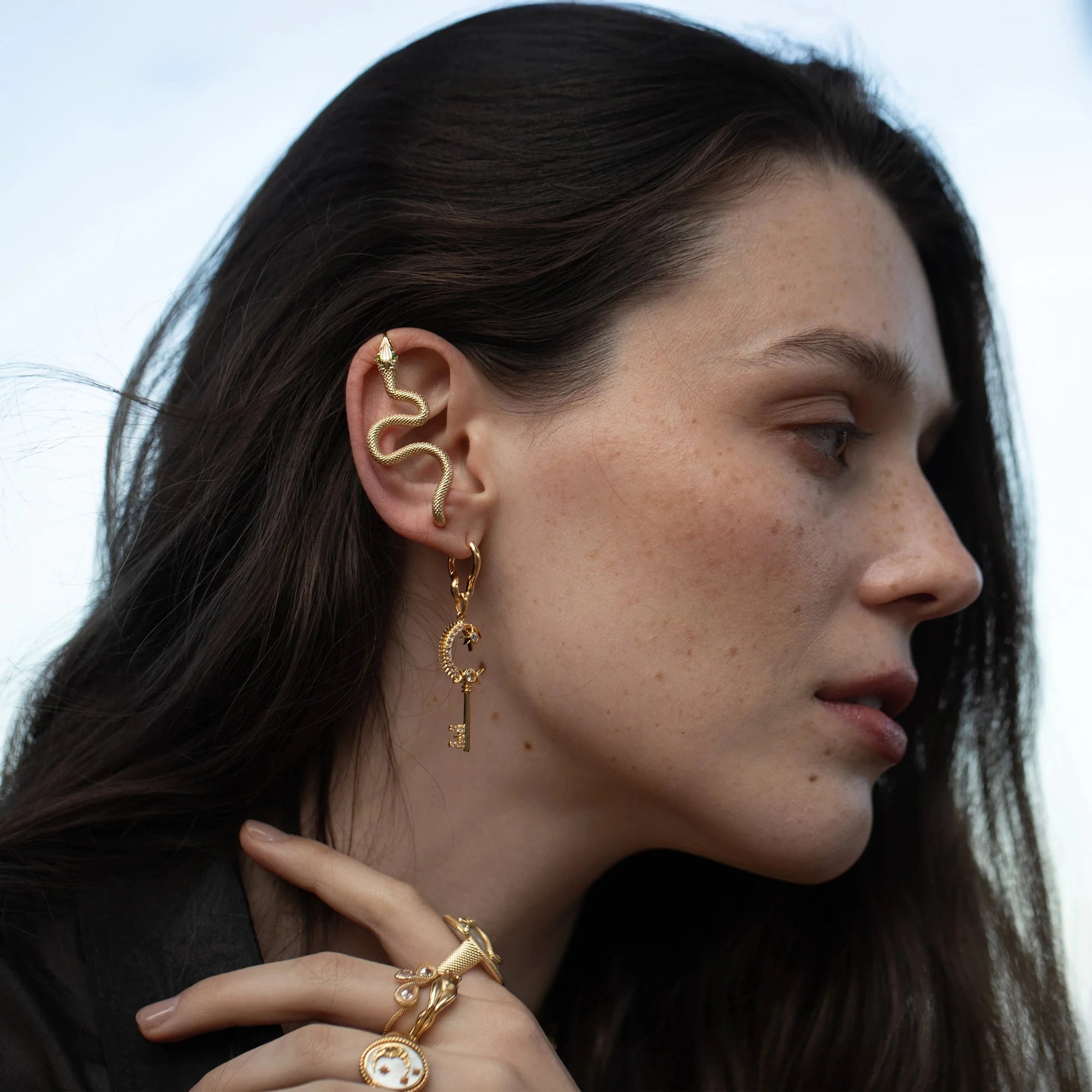 Awe Inspired - Snake Ear Pin -