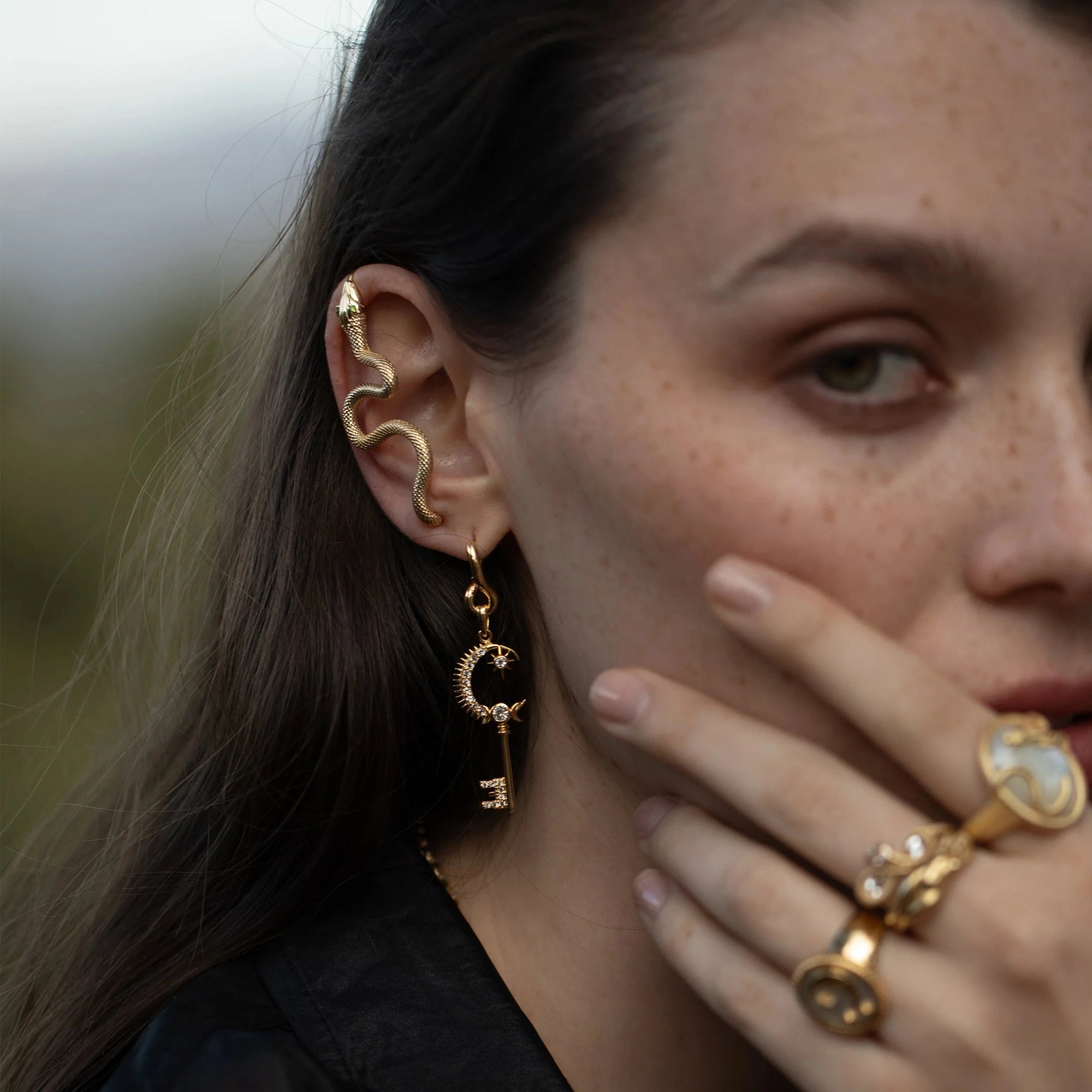 Awe Inspired - Snake Ear Pin -