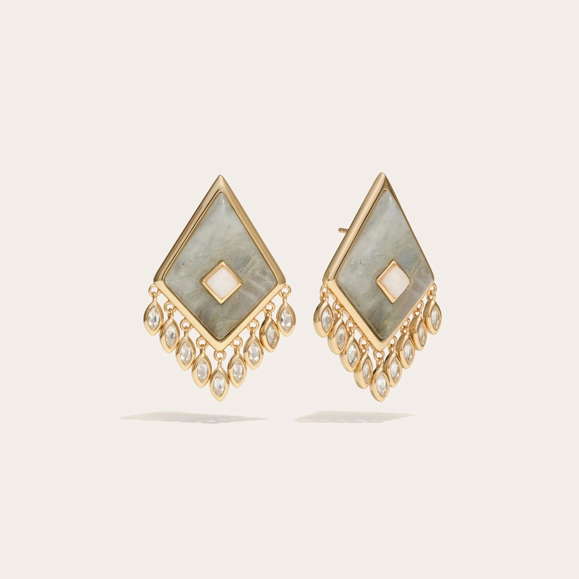 Awe Inspired - Labradorite Boho Kite Earrings -