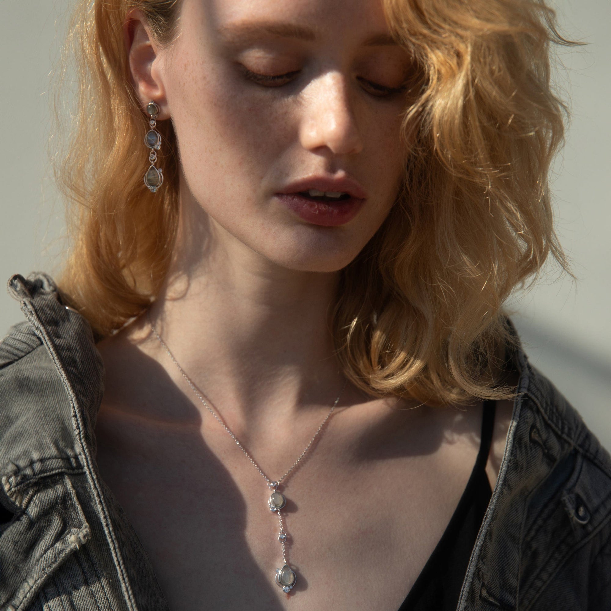Awe Inspired - Labradorite Stardrop Earrings -