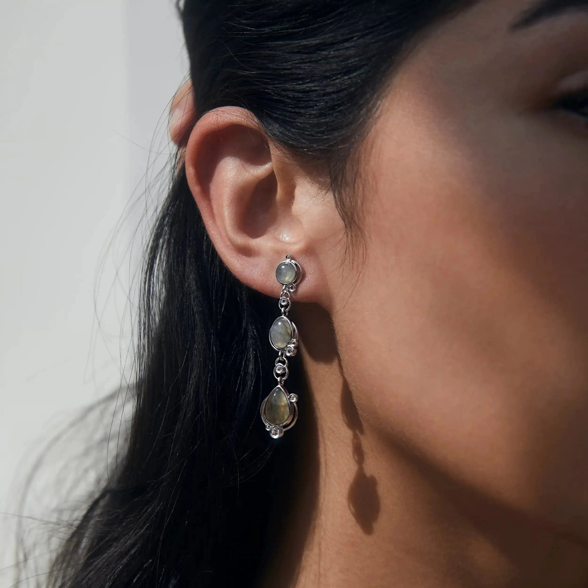 Awe Inspired - Labradorite Stardrop Earrings -
