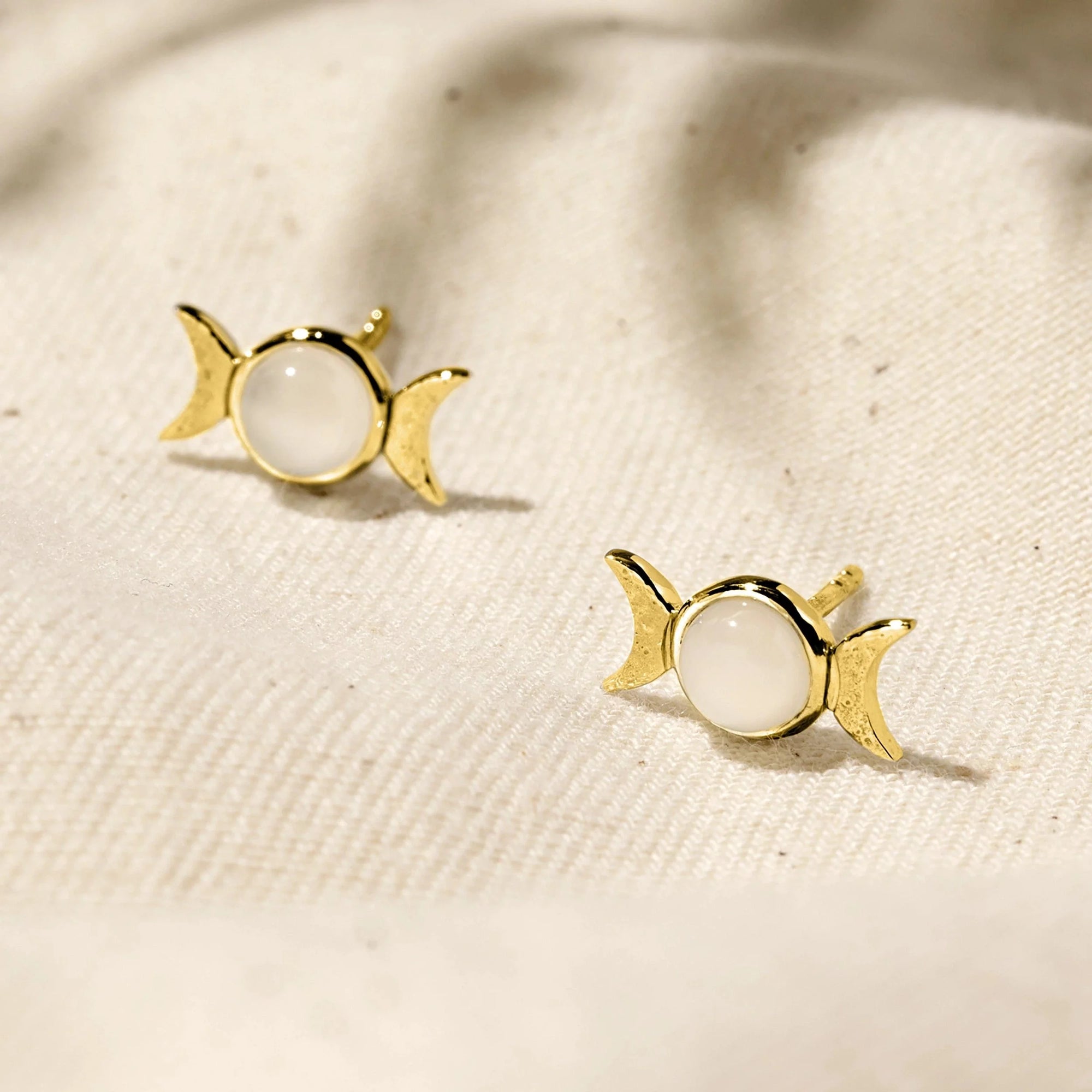 Awe Inspired - Mini Triple Moon Stud Earring -