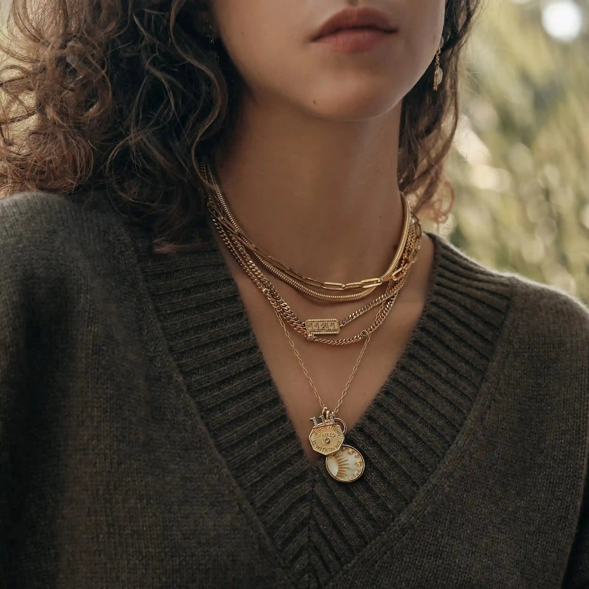 Awe Inspired - Celestial Mother of Pearl Necklace -
