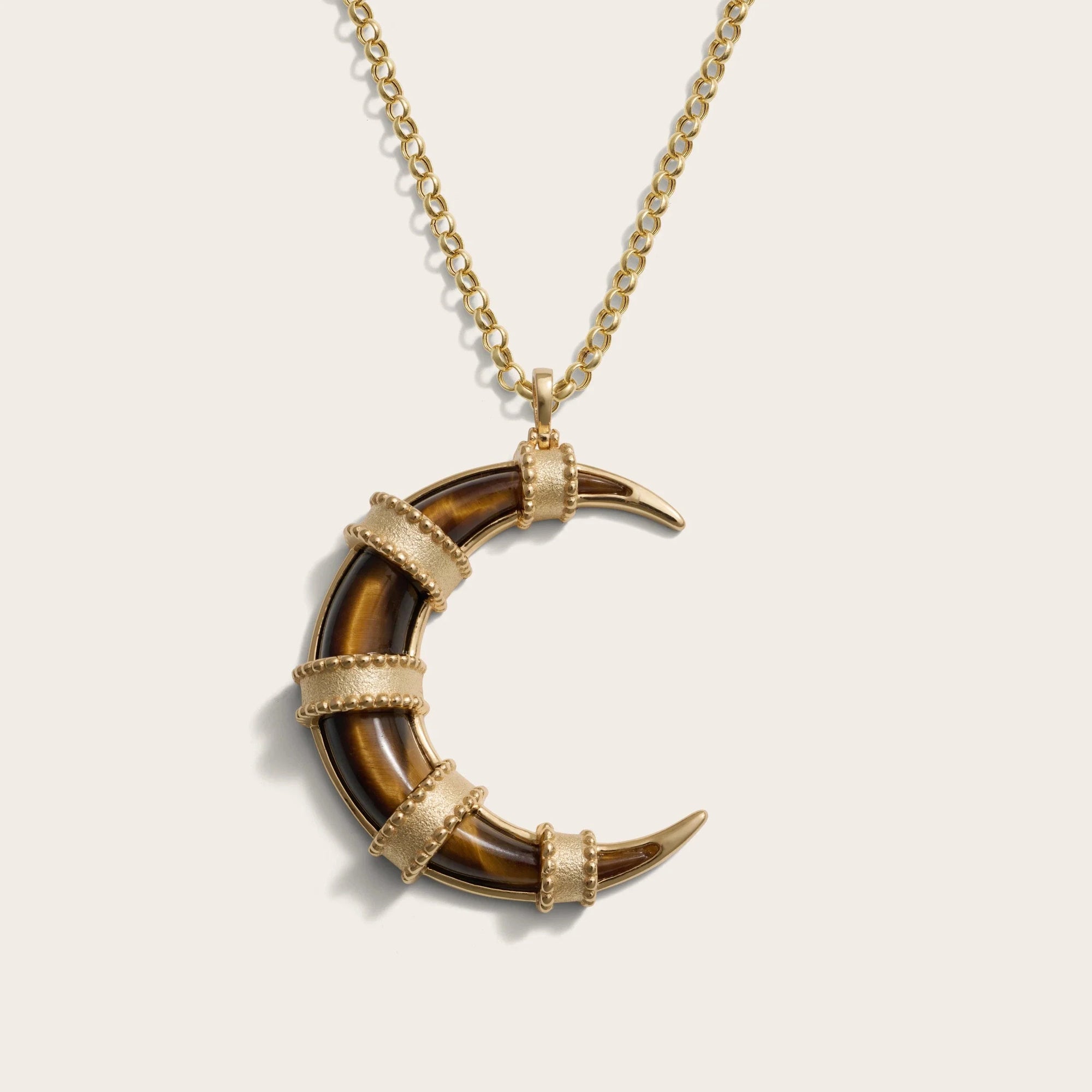Awe Inspired - Boho Moon Necklace - 14K Yellow Gold Vermeil