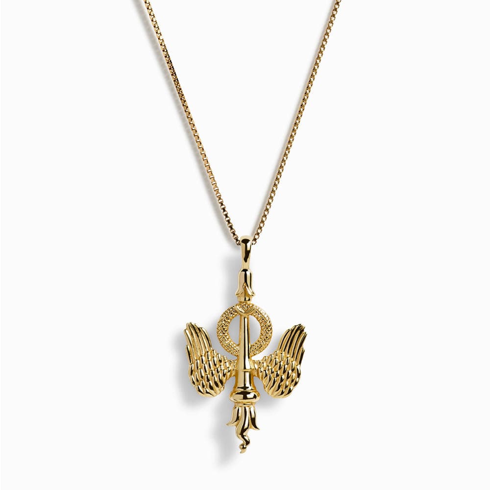 Awe Inspired - Inverted Torch Necklace - 14K Yellow Gold Vermeil Large