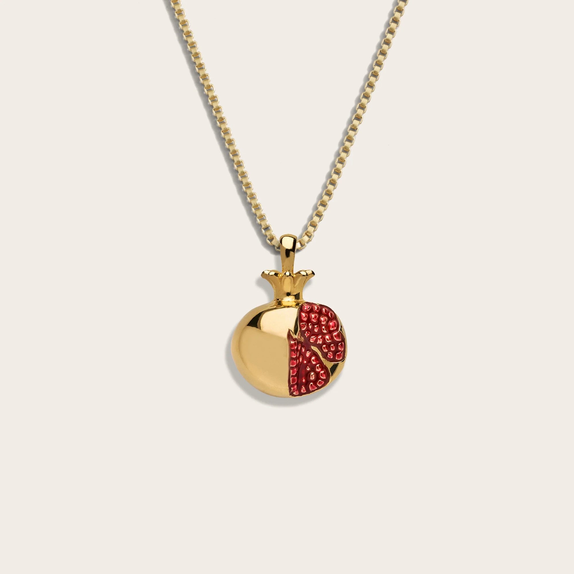 Awe Inspired - Pomegranate Necklace - 14K Yellow Gold Vermeil
