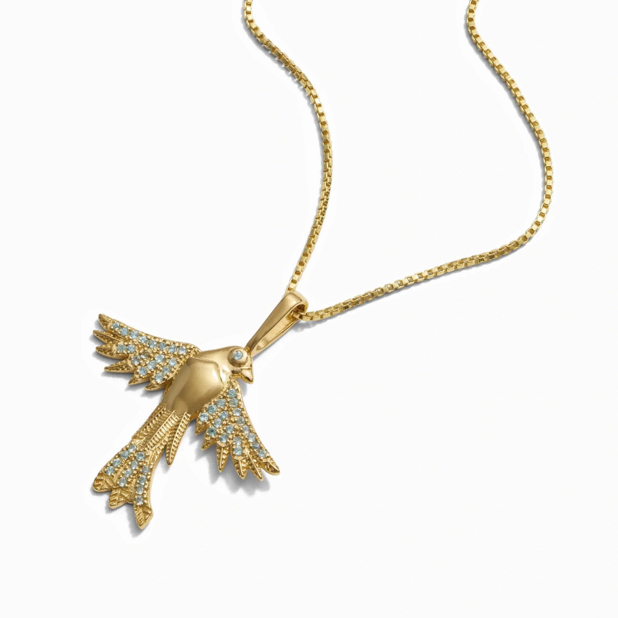 Awe Inspired - Suffragist Bluebird Necklace -