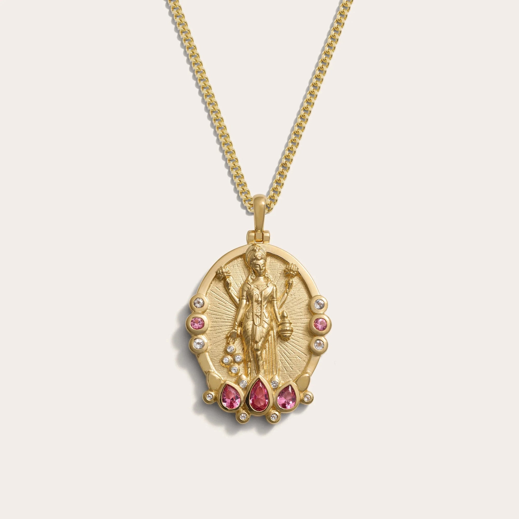 Awe Inspired - Lakshmi Necklace - 14K Yellow Gold Vermeil
