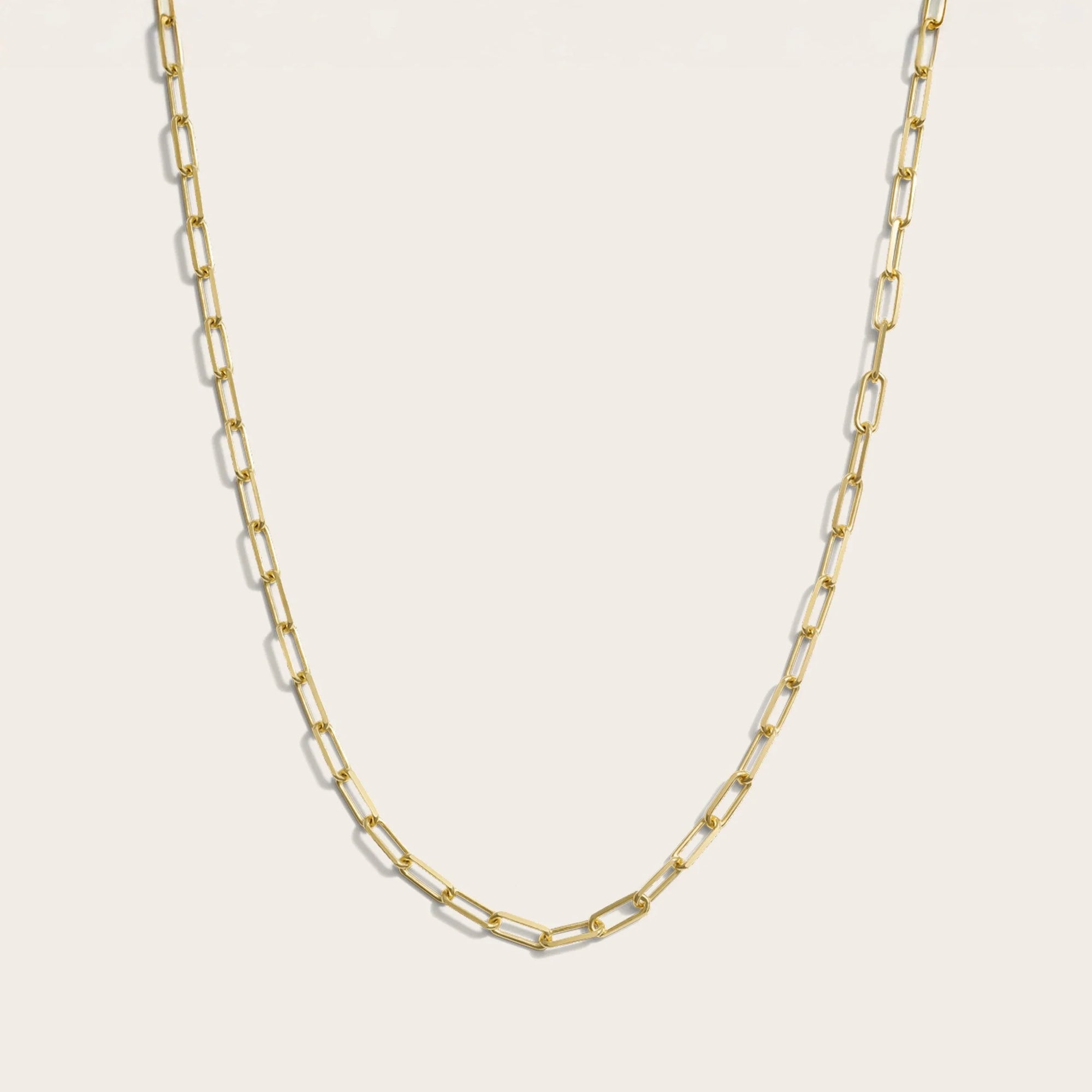 Awe Inspired - Long Classic Paperclip Chain - 14K Yellow Gold Vermeil