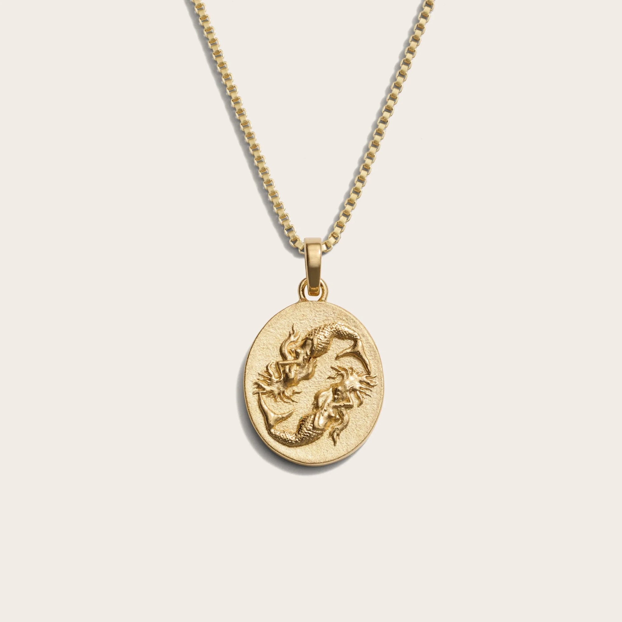 Awe Inspired - Zodiac Goddess Necklace - 14K Yellow Gold Vermeil Pisces Standard