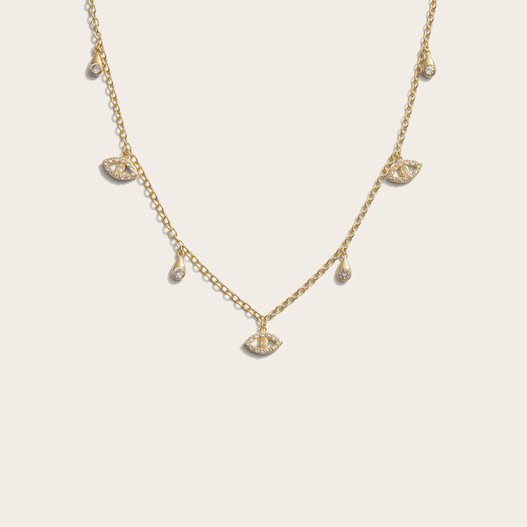 Awe Inspired - Third Eye Collar Necklace - 14K Yellow Gold Vermeil