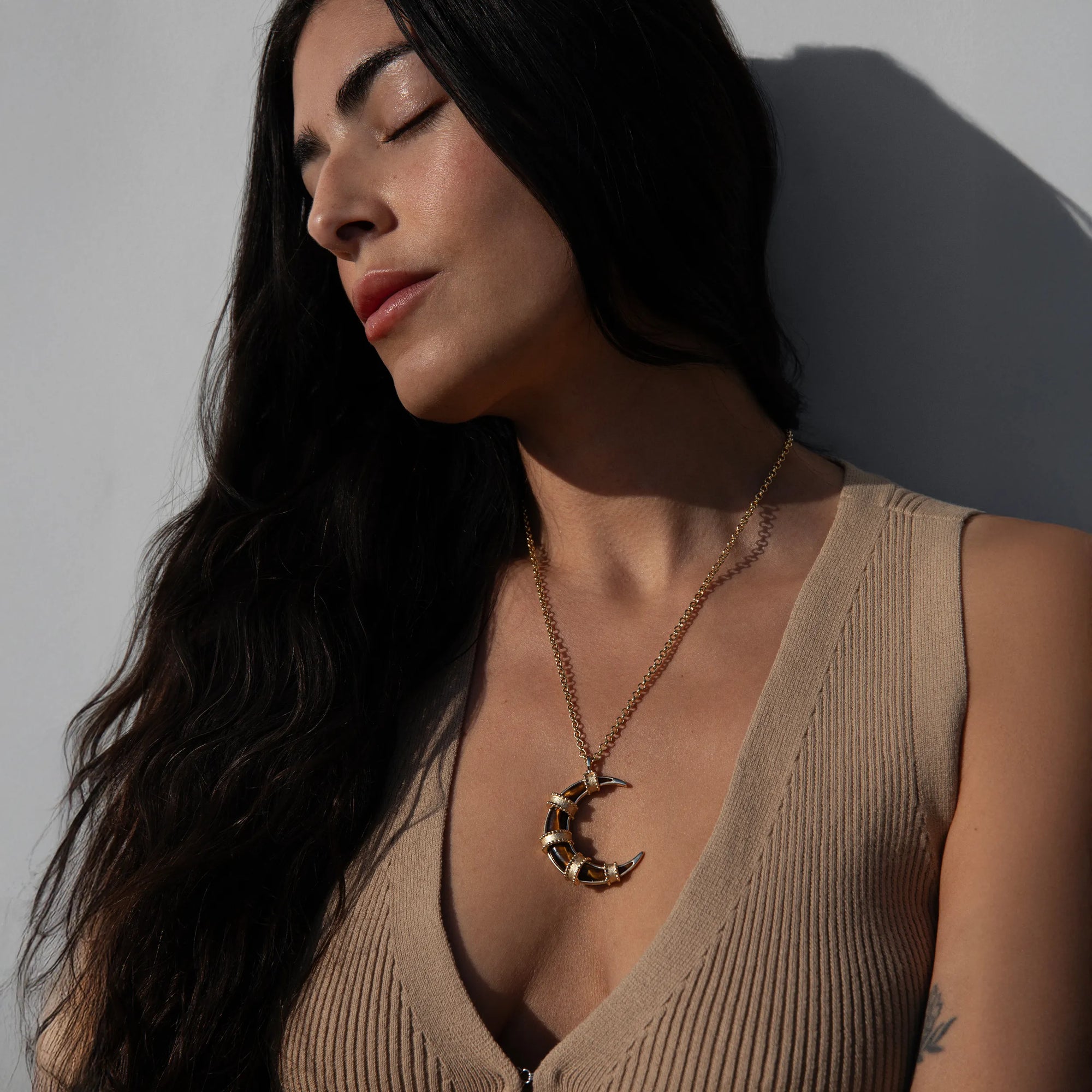 Awe Inspired - Boho Moon Necklace -