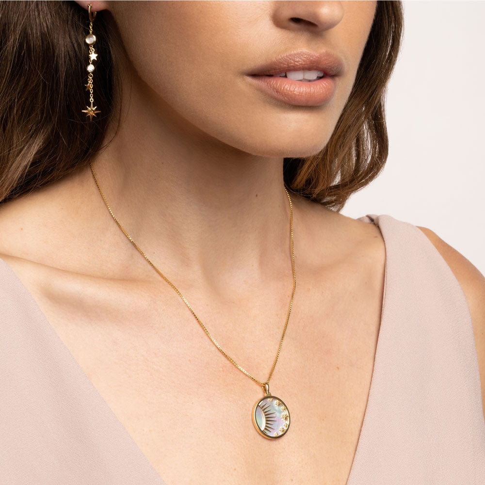 Awe Inspired - Celestial Mother of Pearl Necklace -