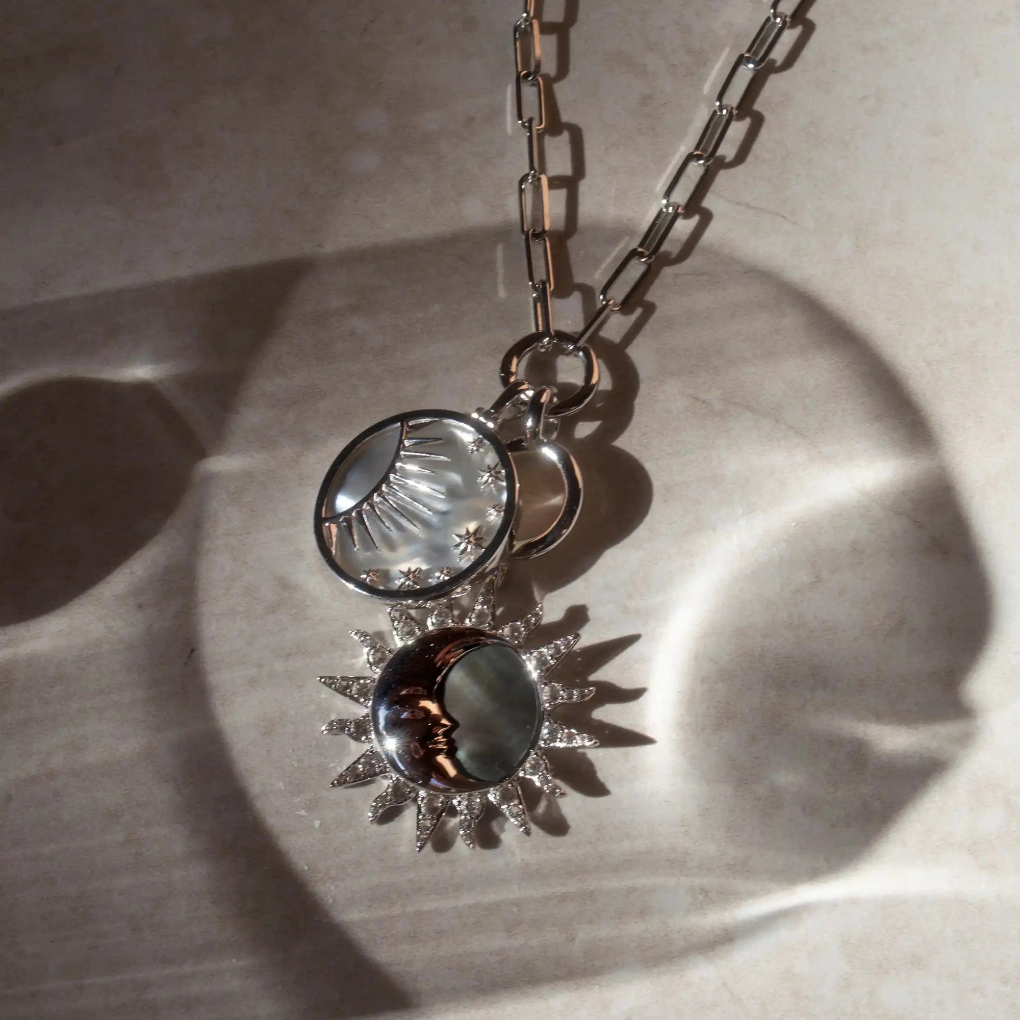 Awe Inspired - Celestial Mother of Pearl Necklace -