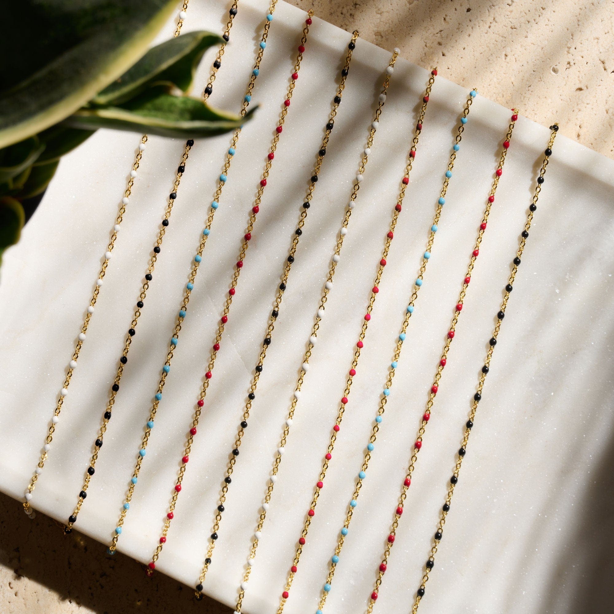 Awe Inspired - Mint Colored Enamel Necklace -