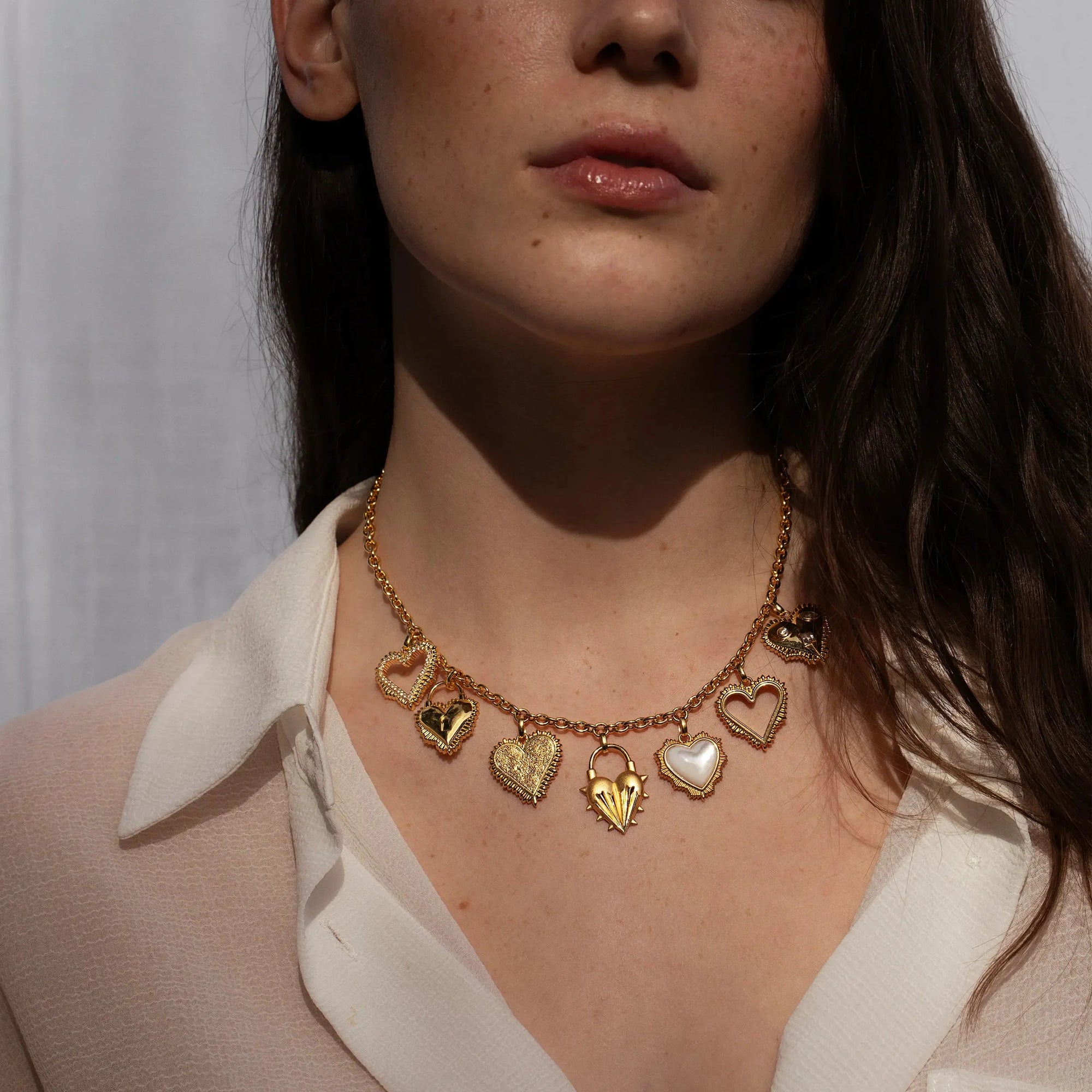Awe Inspired - Radiant Heart Statement Charm Necklace -