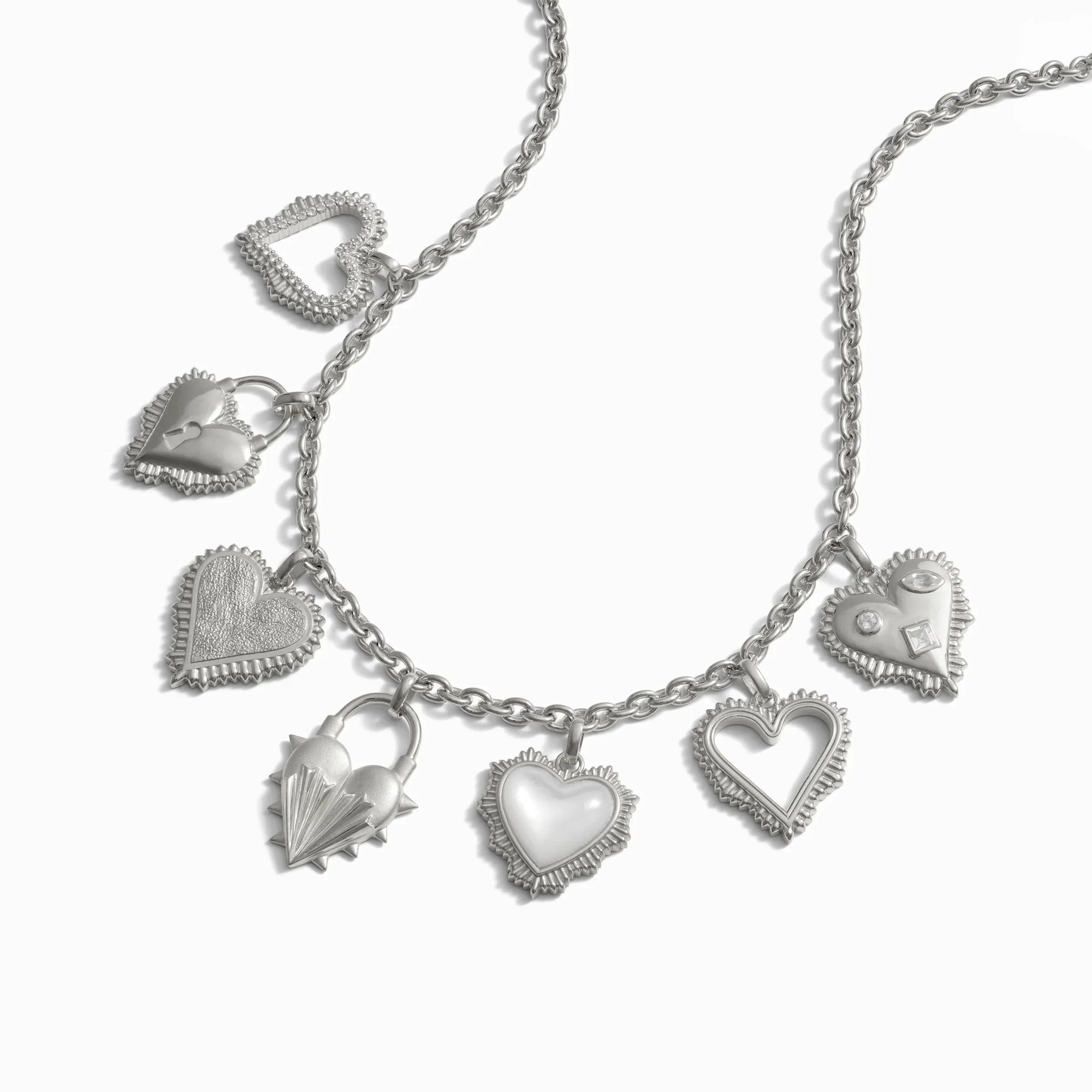 Awe Inspired - Radiant Heart Statement Charm Necklace -