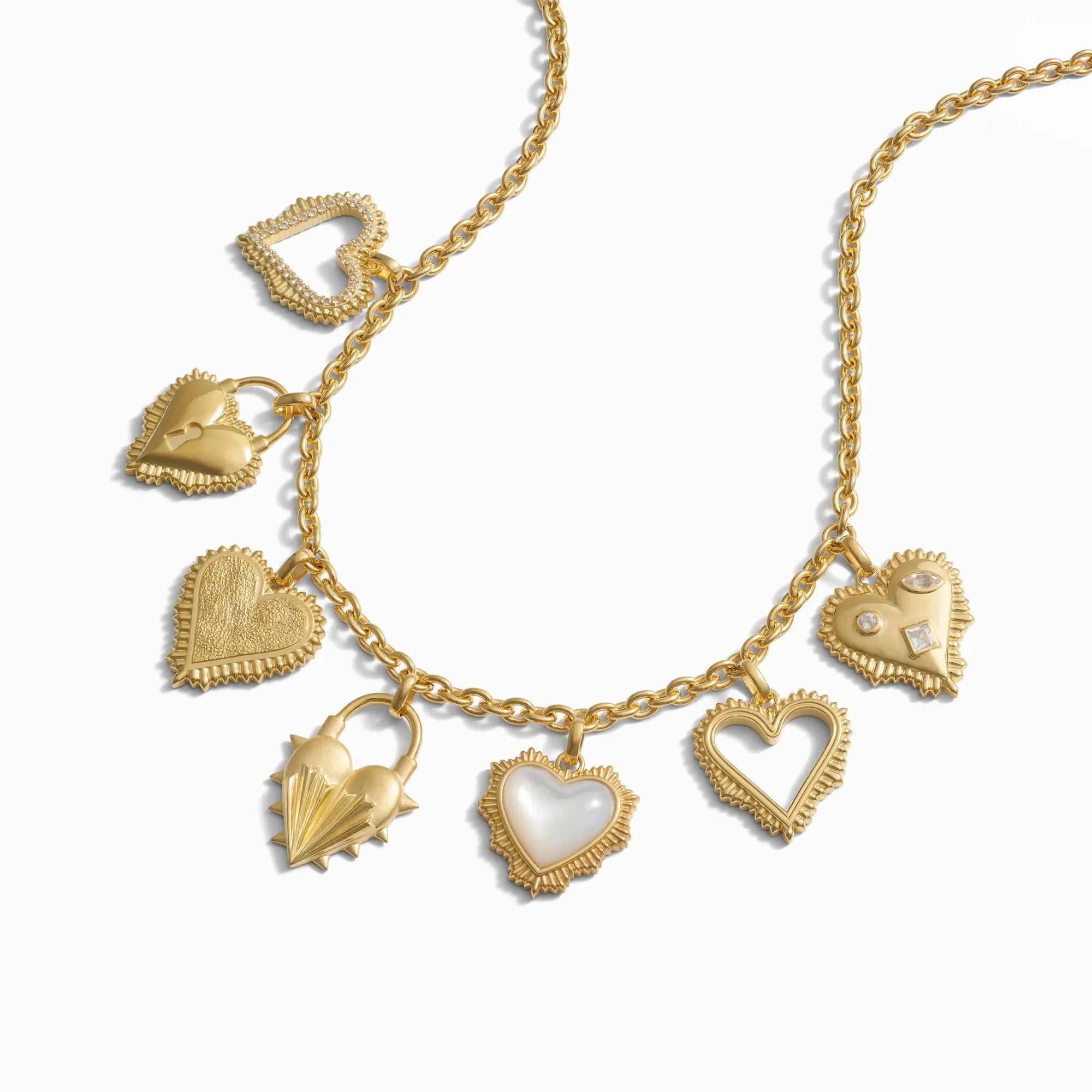 Awe Inspired - Radiant Heart Statement Charm Necklace -