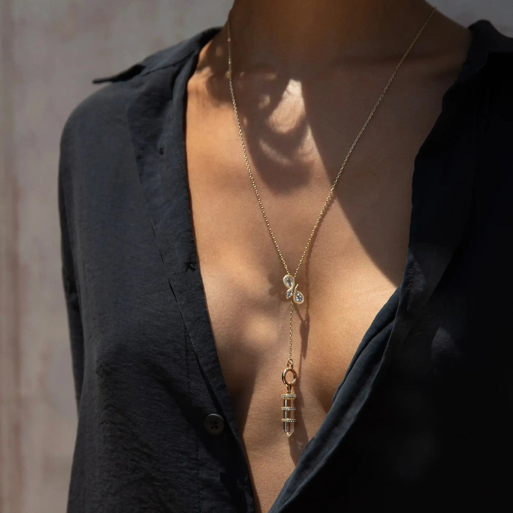 Awe Inspired - Infinity Snake Charm Lariat -