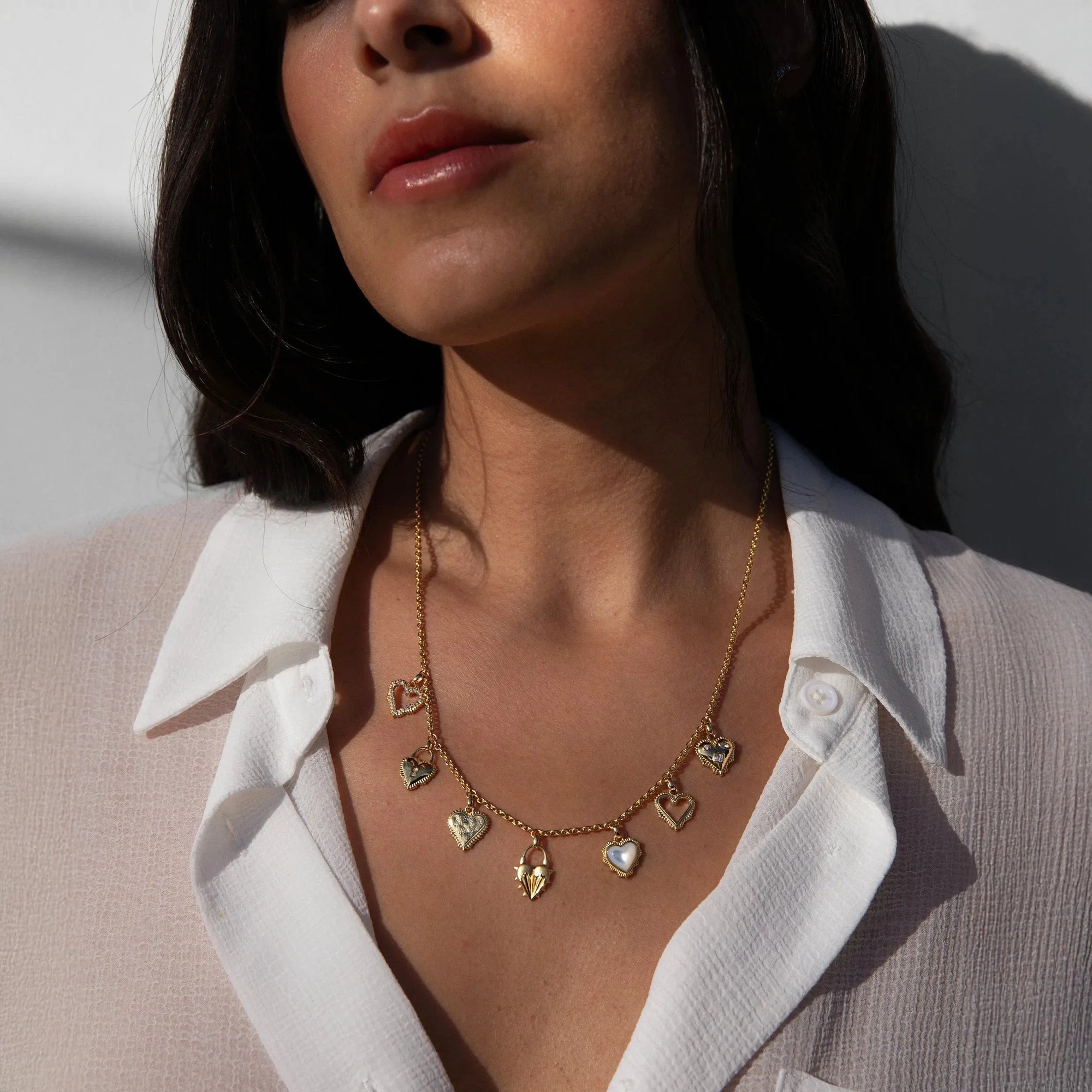 Awe Inspired - Mini Radiant Heart Charm Necklace -