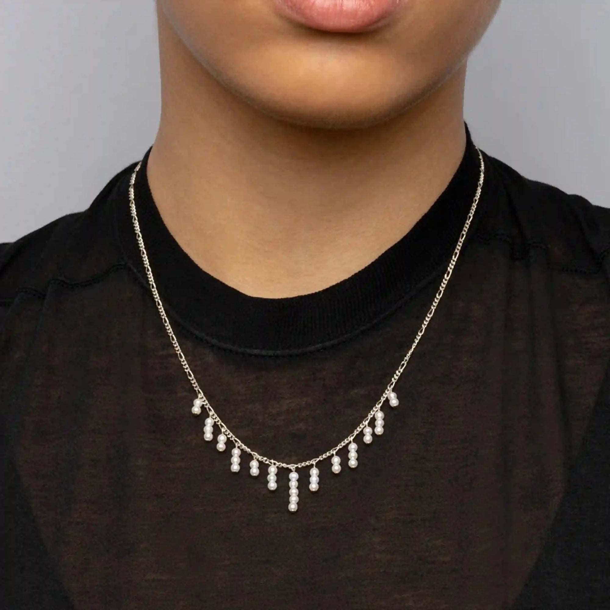 Awe Inspired - Pearl Shaker Strand Necklace -