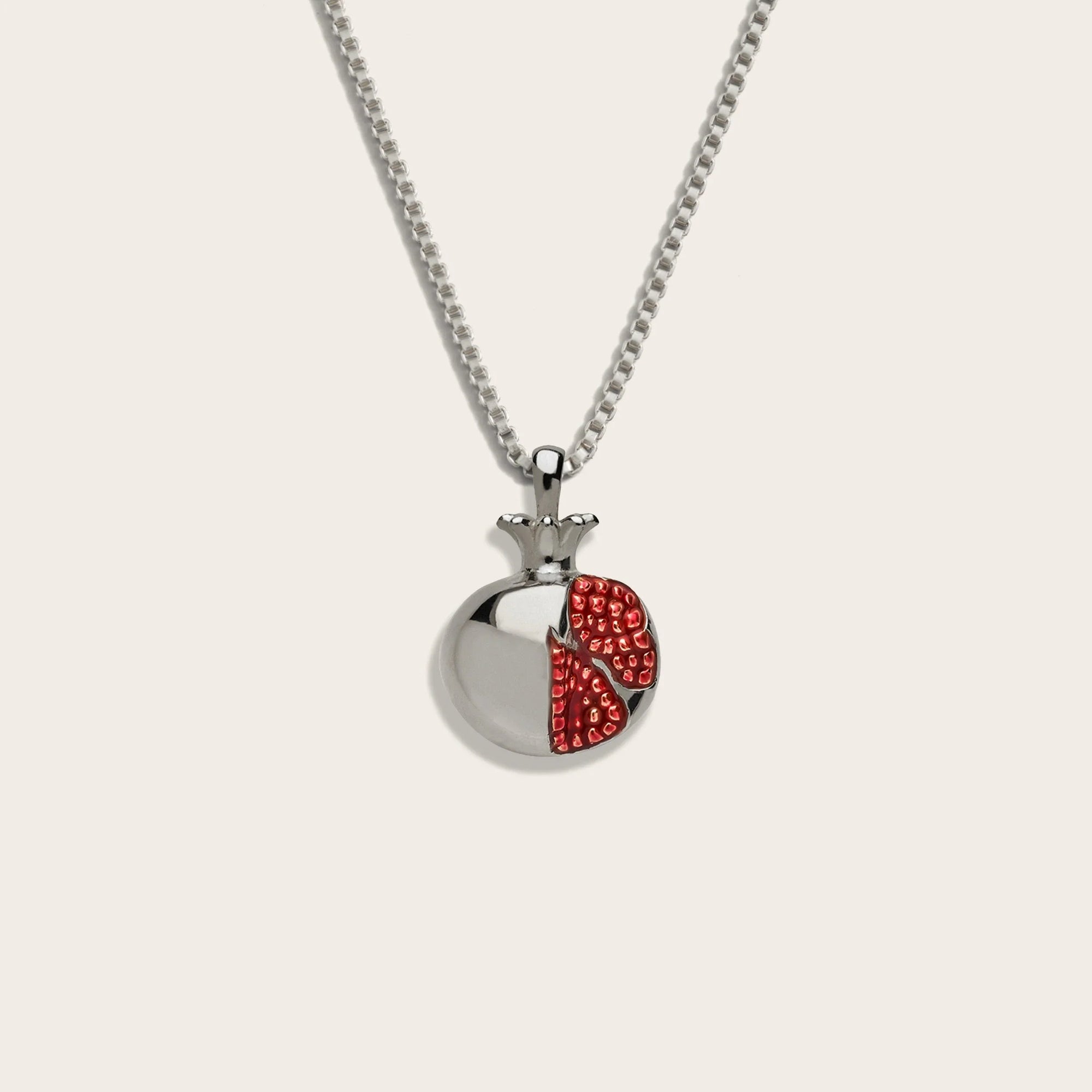 Awe Inspired - Pomegranate Necklace - 925 Sterling Silver