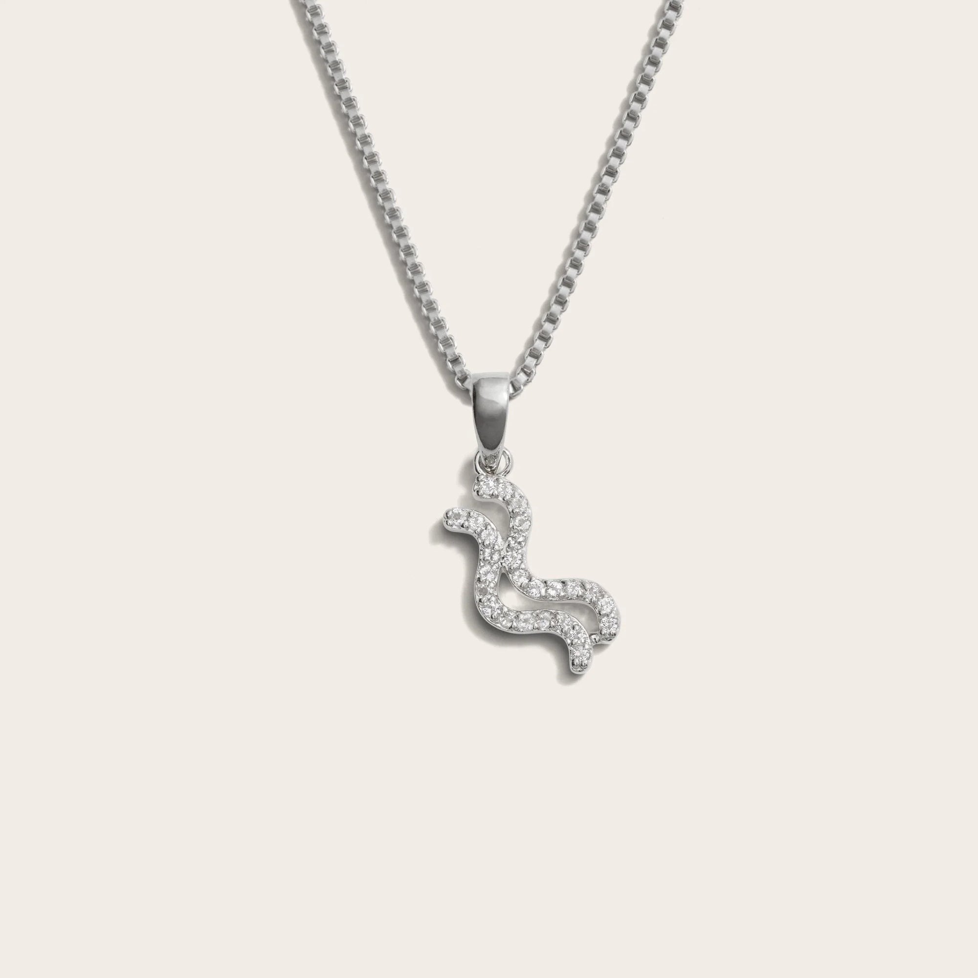 Awe Inspired - Zodiac Gemstone Necklace - 925 Sterling Silver Aquarius Mini