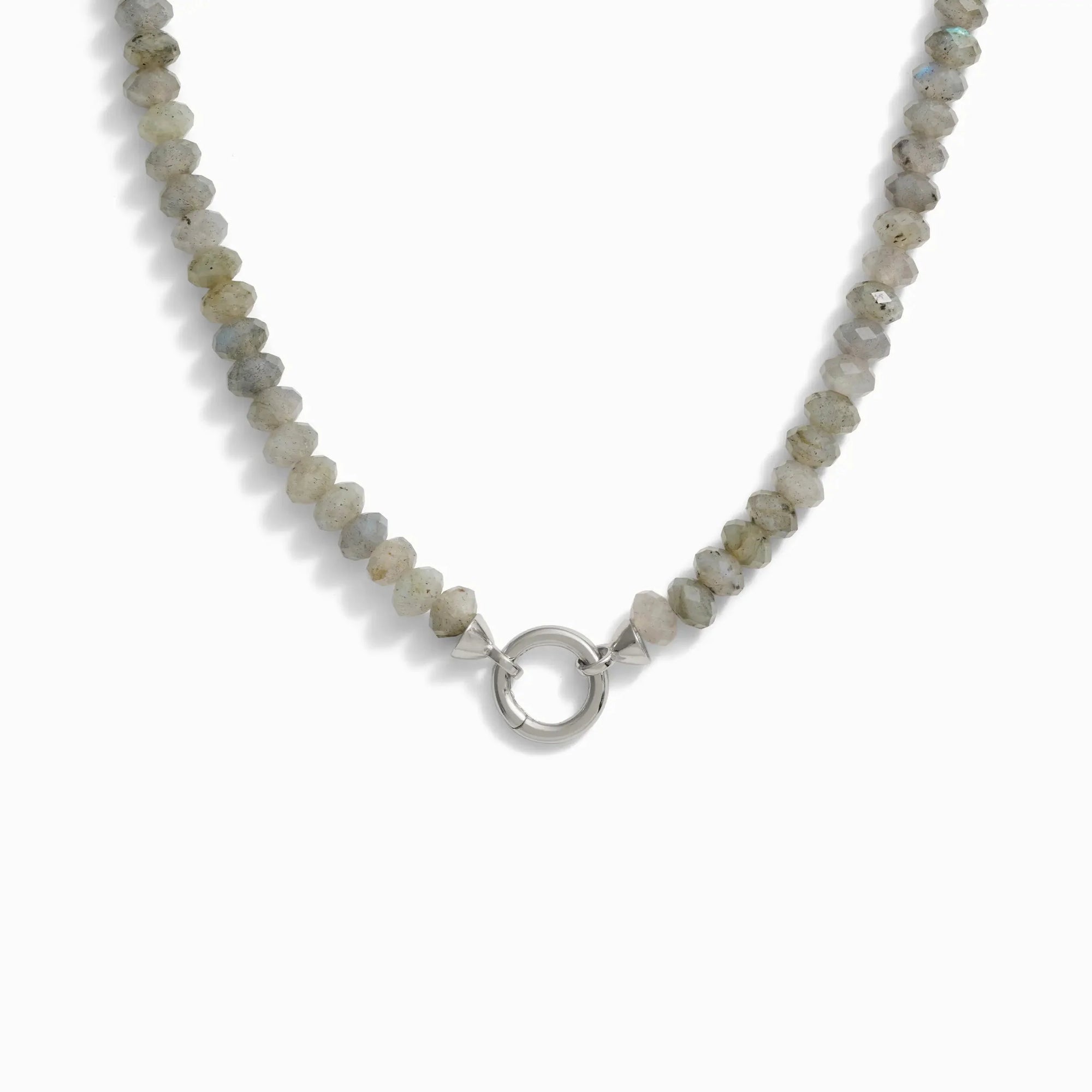 Awe Inspired - Labradorite Charm Collector Necklace - 925 Sterling Silver