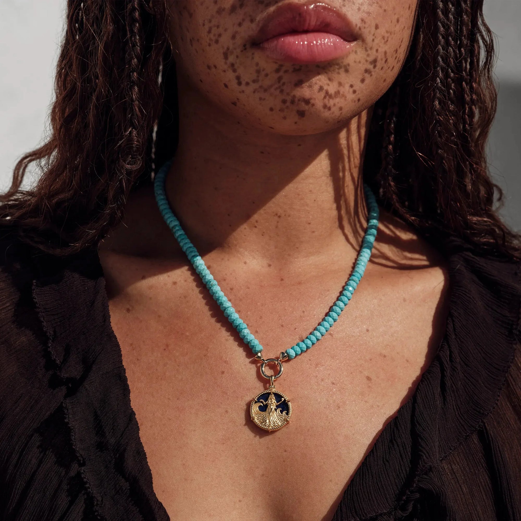 Awe Inspired - Gemstone Charm Necklace -