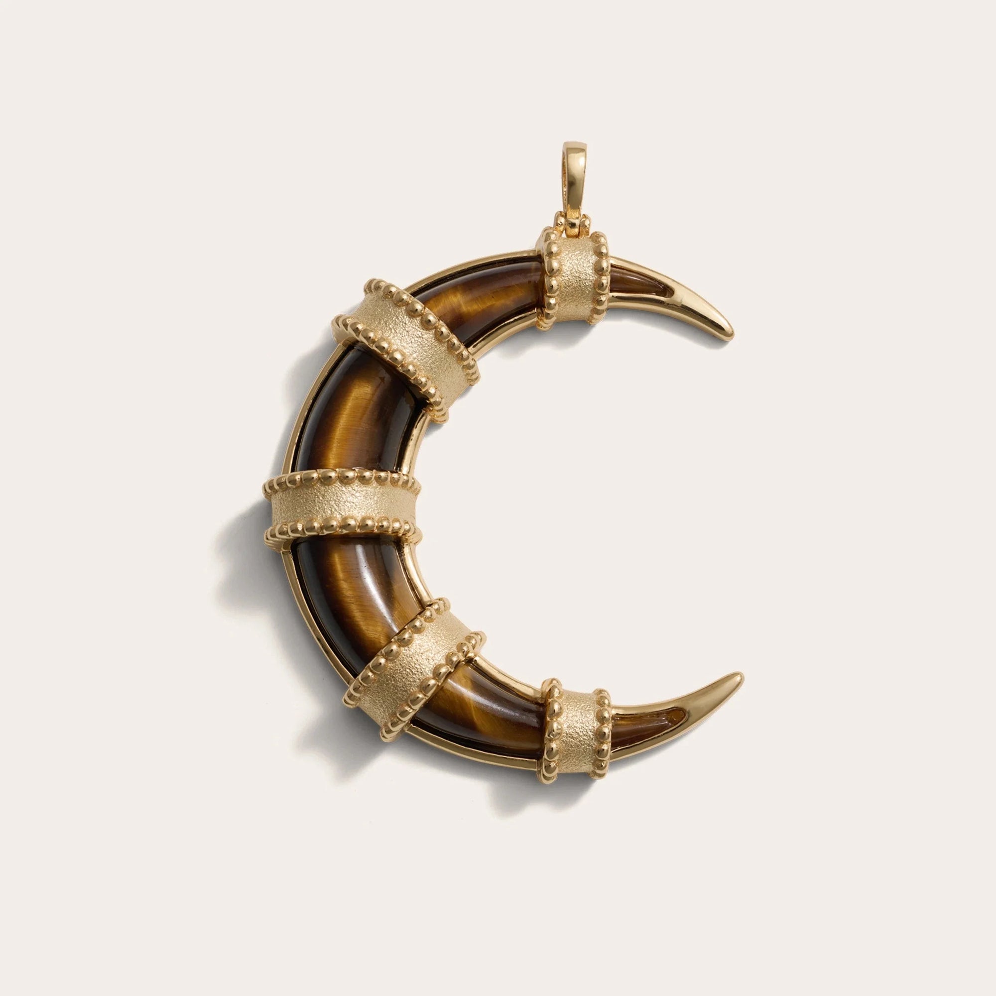 Awe Inspired - Boho Moon Pendant - 14K Yellow Gold Vermeil