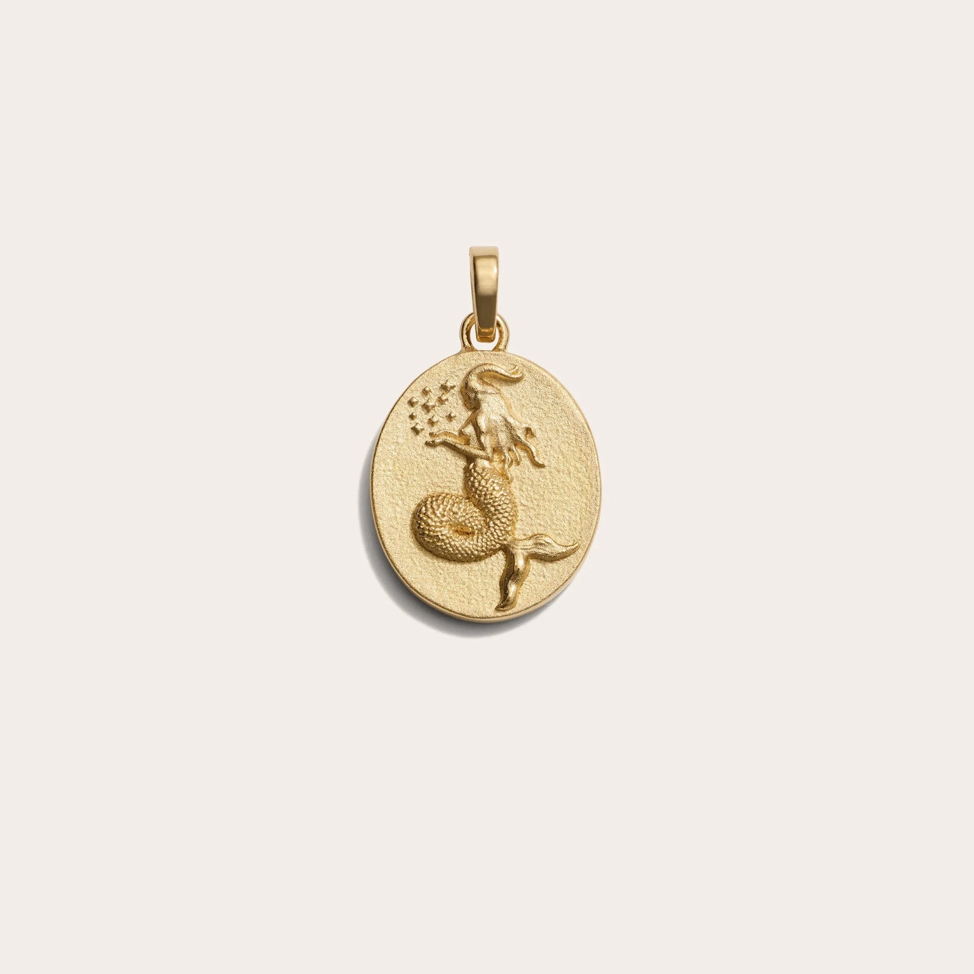 Awe Inspired - Zodiac Goddess Pendant - 14K Yellow Gold Vermeil Capricorn Standard