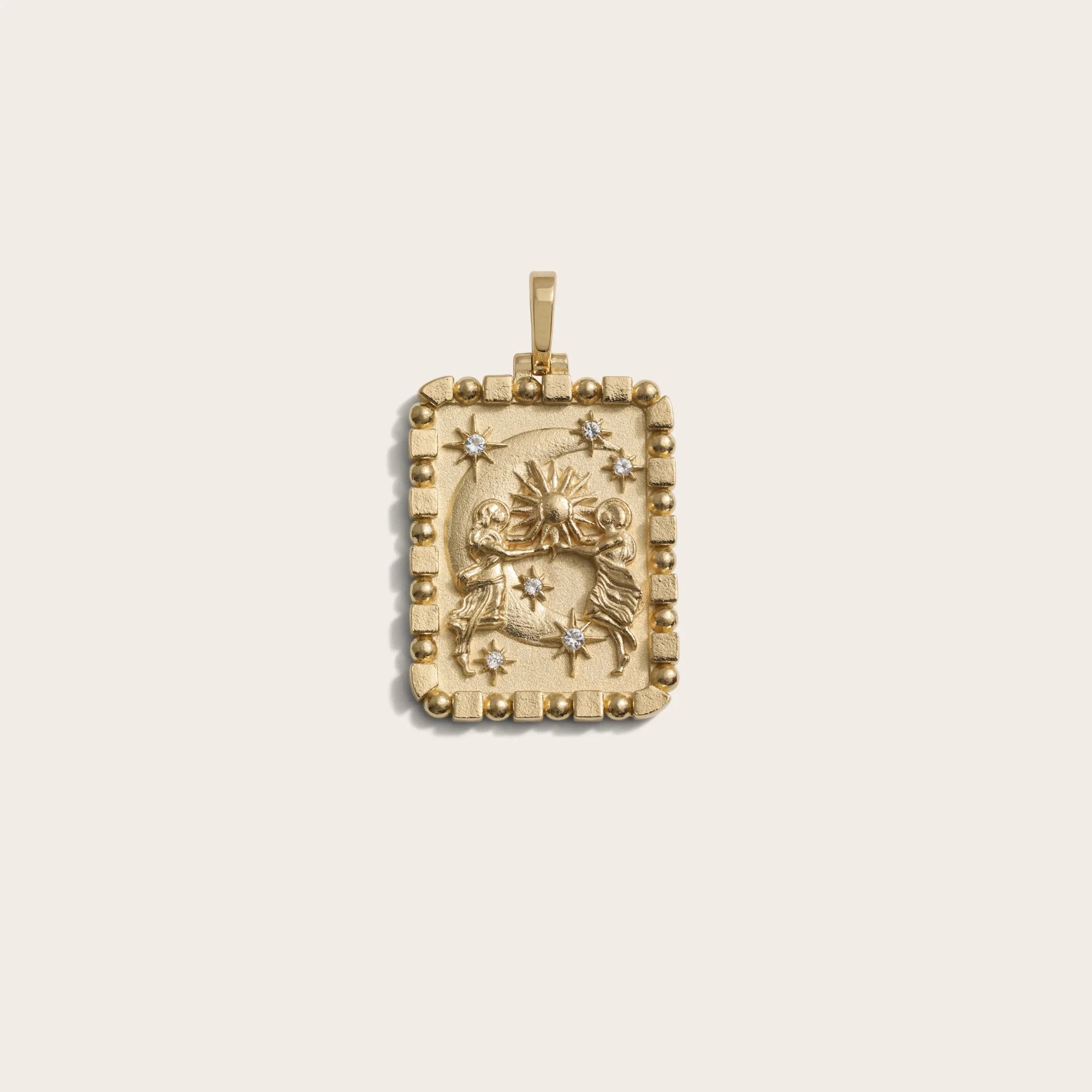 Awe Inspired - Celestial Duo Pendant - 14K Yellow Gold Vermeil