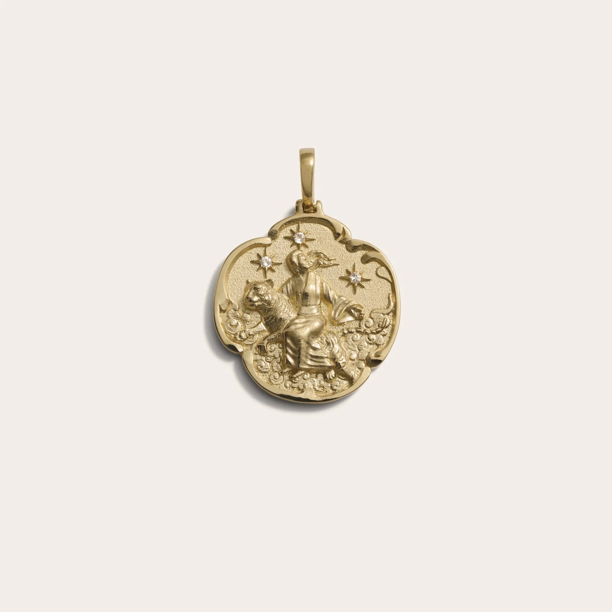 Awe Inspired - Feng Po Po Pendant - 14K Yellow Gold Vermeil