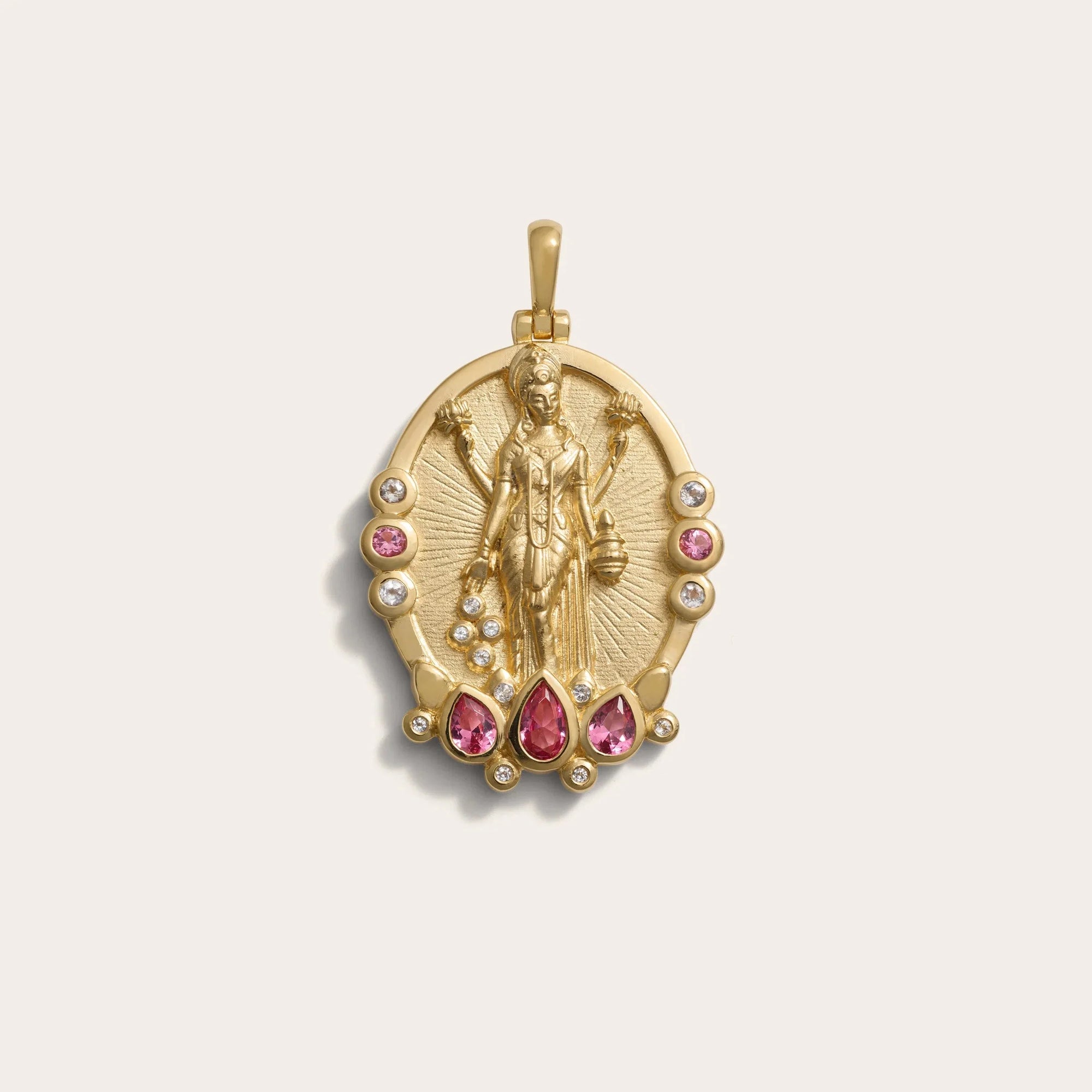 Awe Inspired - Lakshmi Pendant - 14K Yellow Gold Vermeil