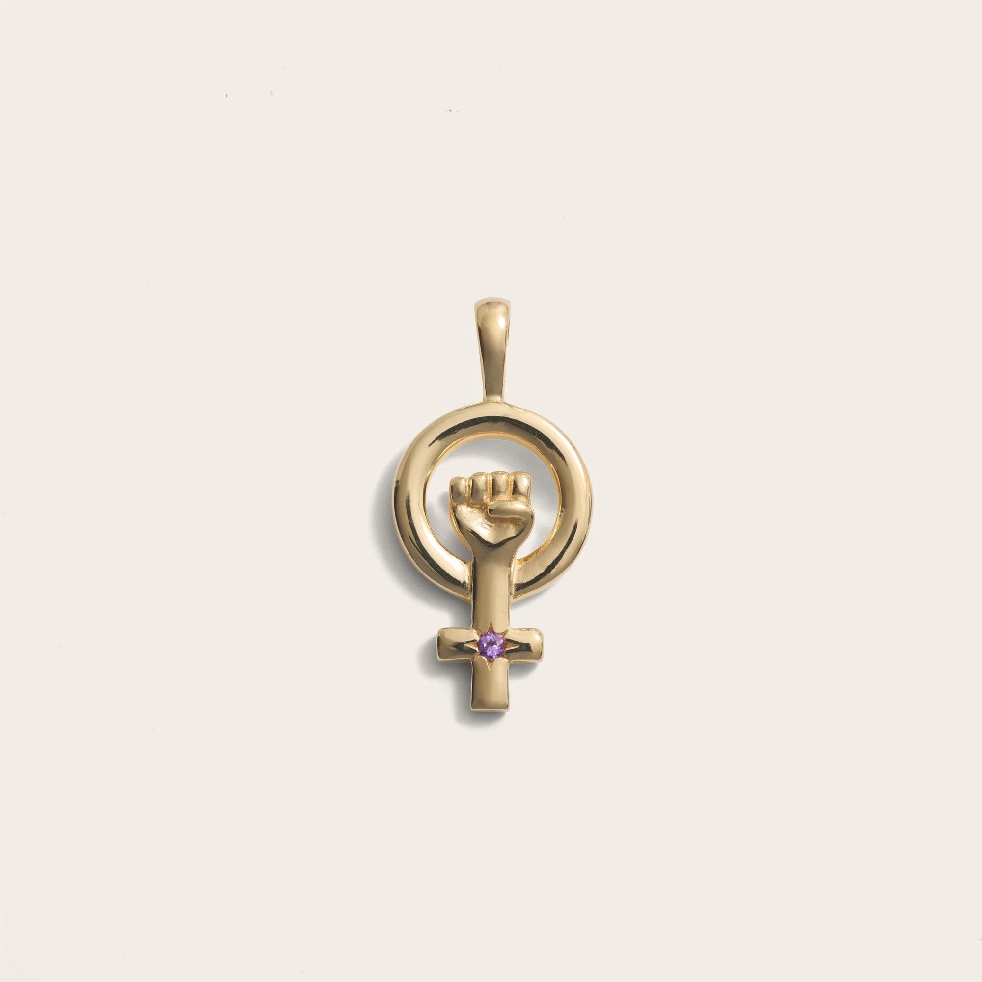 Awe Inspired - Woman Power Amulet - 14K Yellow Gold Vermeil Mini