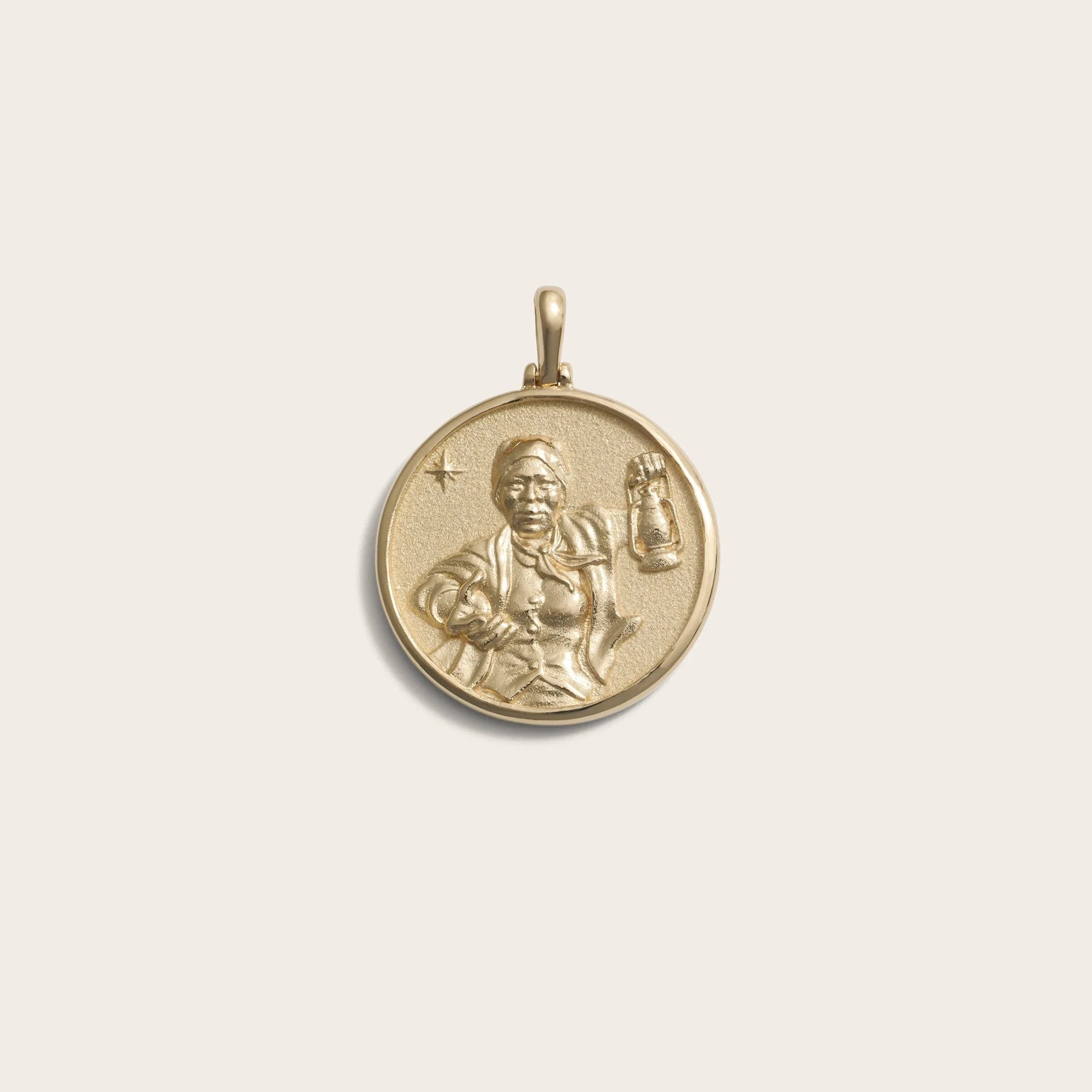 Awe Inspired - Harriet Tubman Pendant - 14K Yellow Gold Vermeil Standard