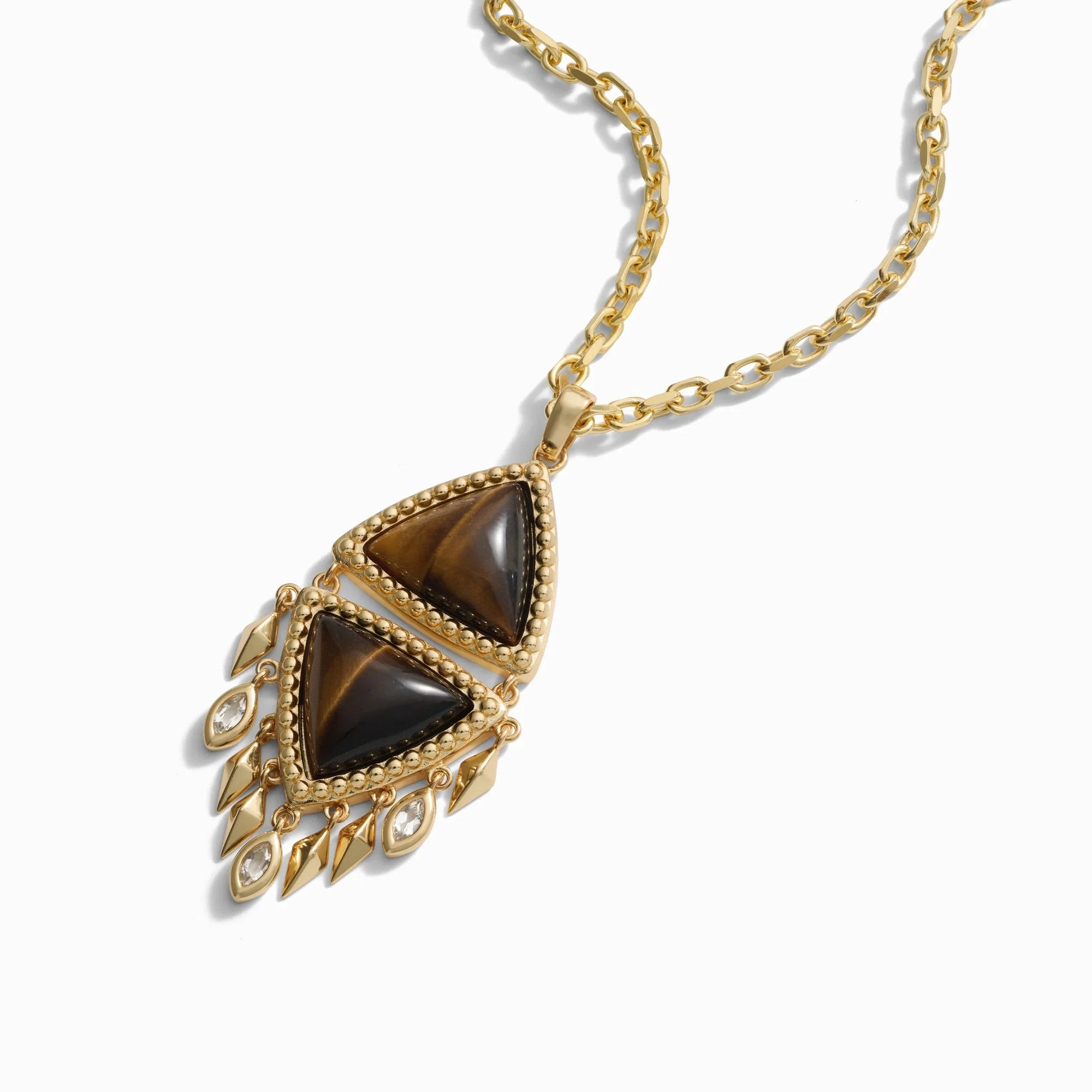 Awe Inspired - Tiger's Eye Wind Chime Pendant -