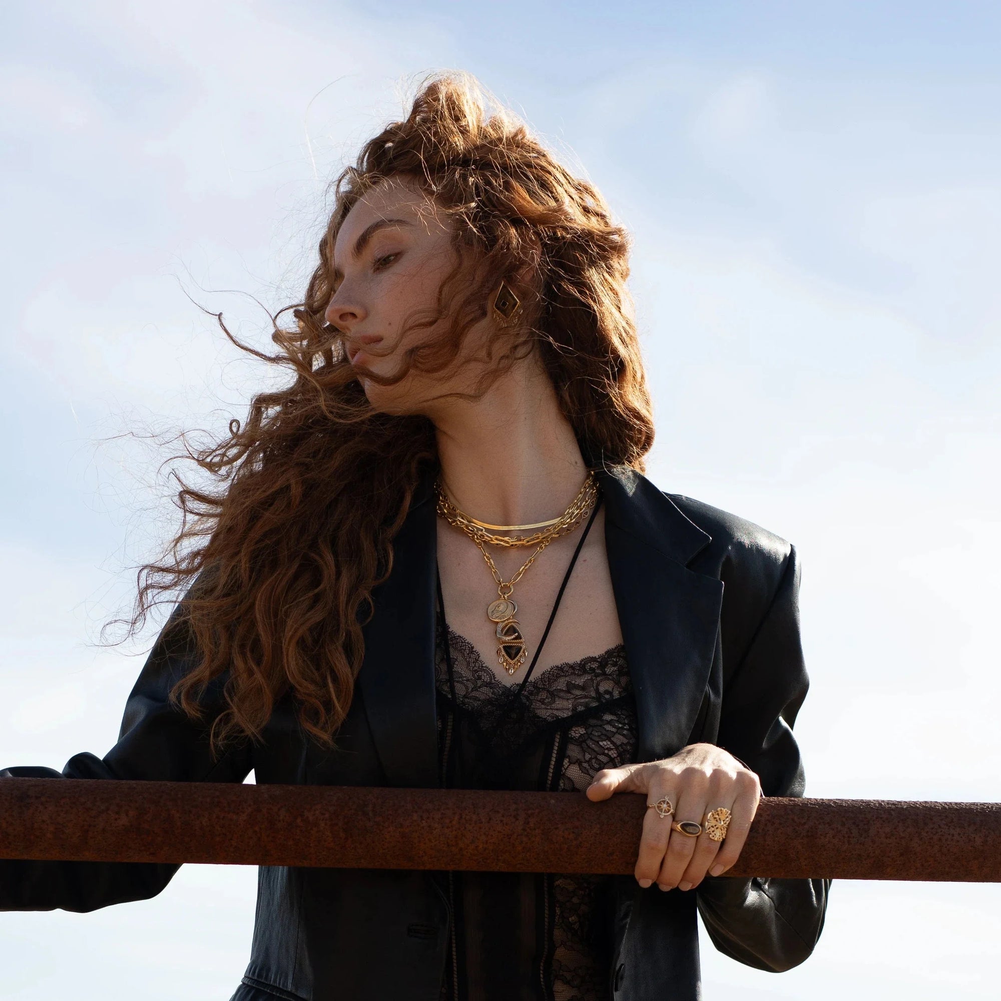 Awe Inspired - Tiger's Eye Wind Chime Pendant -