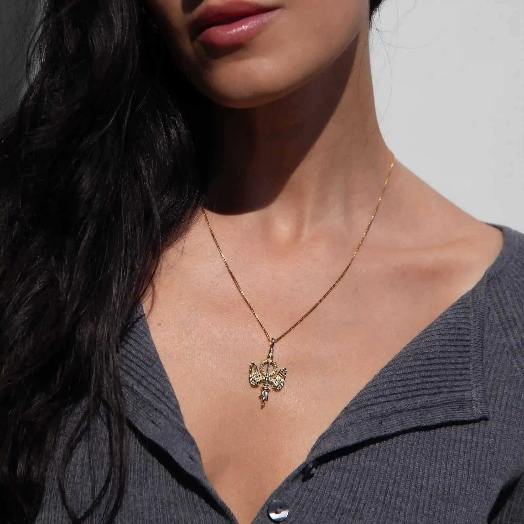 Awe Inspired - Inverted Torch Amulet -