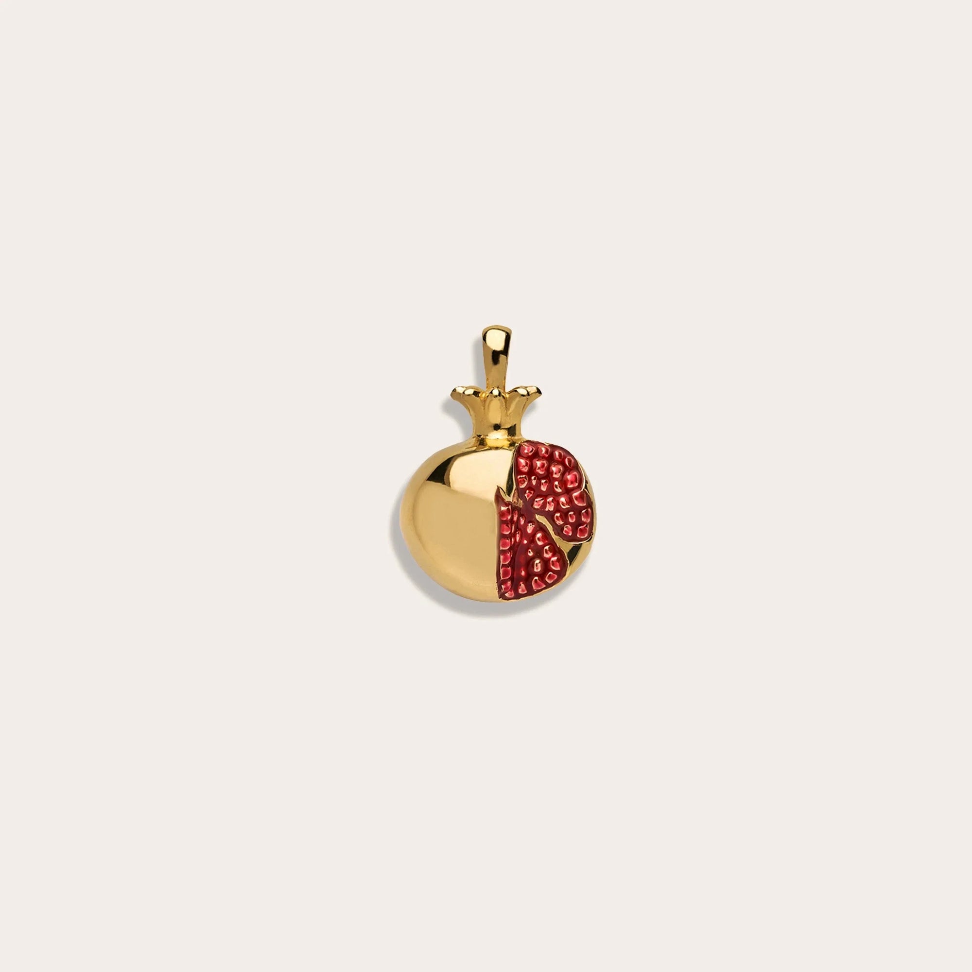 Awe Inspired - Pomegranate Amulet - 14K Yellow Gold Vermeil Mini