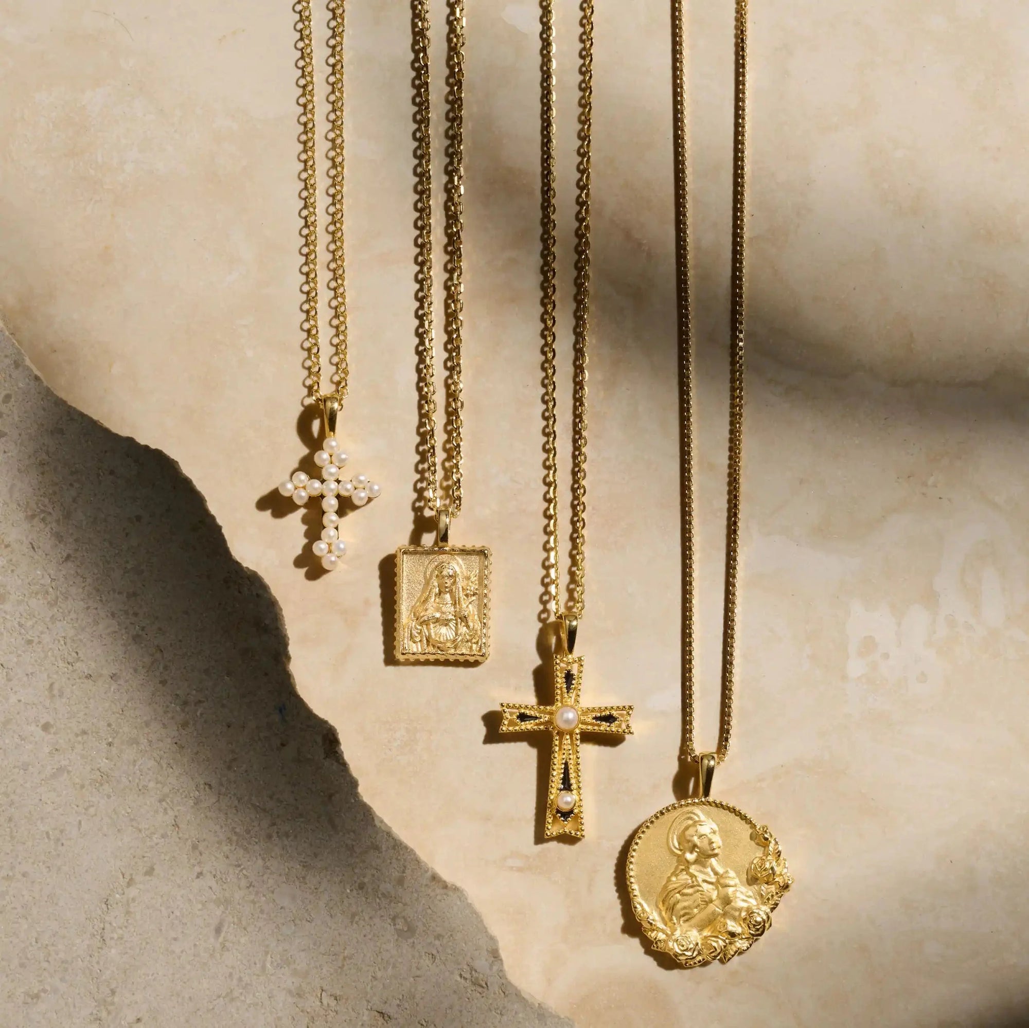 Awe Inspired - Enamel Cross Amulet -