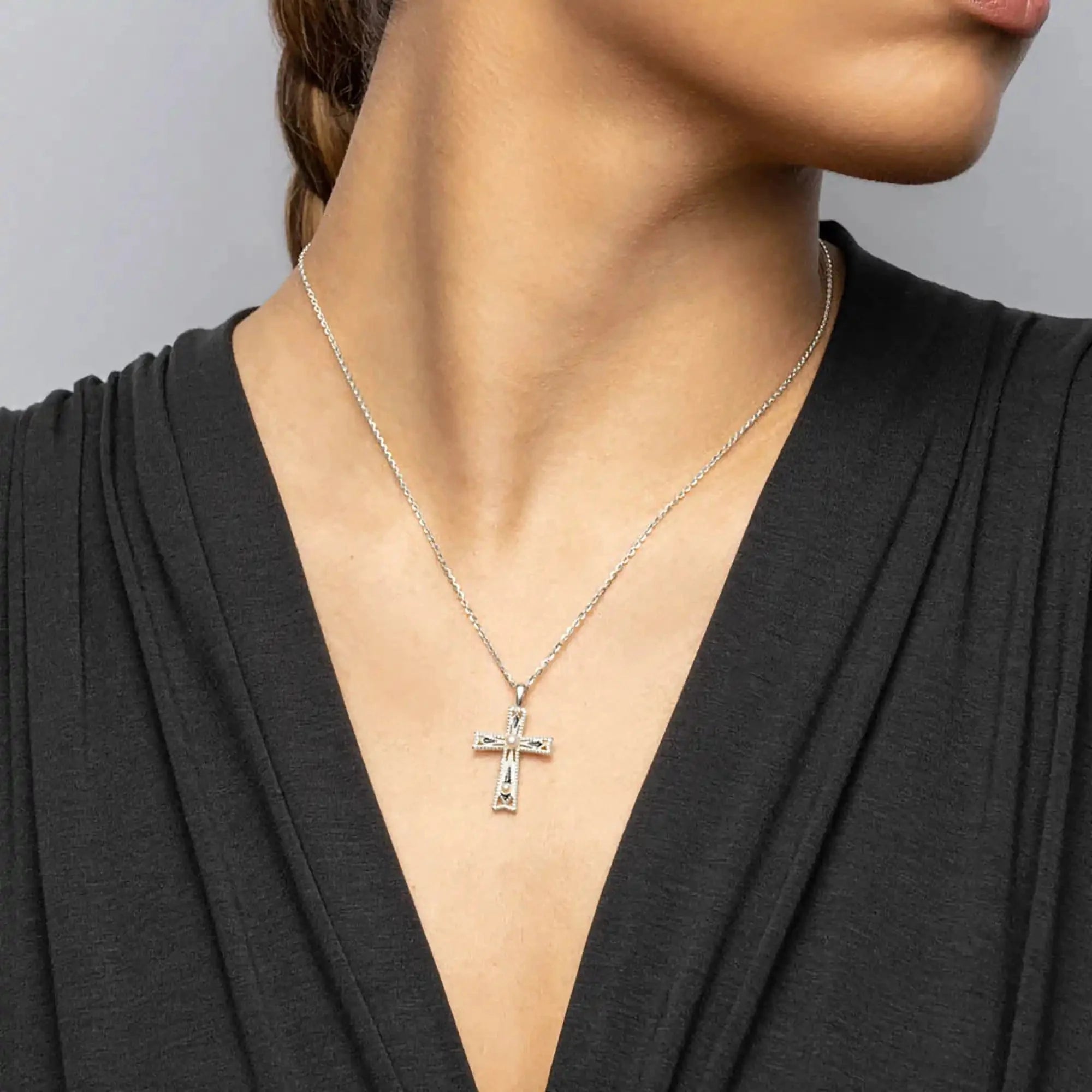 Awe Inspired - Enamel Cross Amulet -