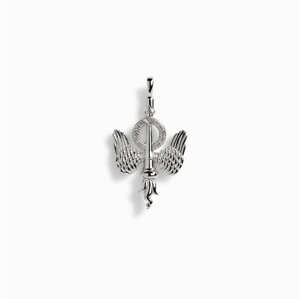 Awe Inspired - Inverted Torch Amulet - 925 Sterling Silver Large
